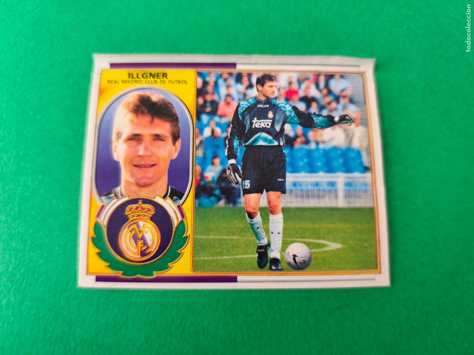 Cromos de f&uacute;tbol: CROMO FUTBOL ILLGNER REAL MADRID C.F. COLOCA VENTANILLA SUPERIOR LIGA ESTE 1996-1997/96-97
