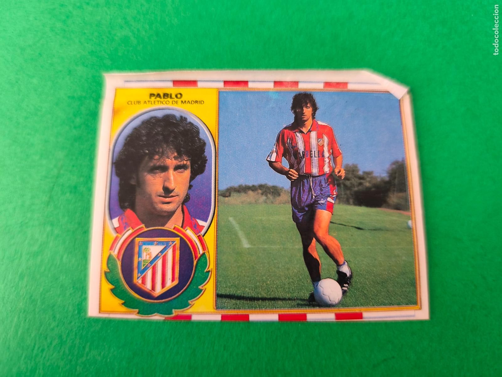 Cromos de f&uacute;tbol: CROMO FUTBOL PABLO ATLETICO DE MADRID COLOCA VENTANILLA SUPERIOR LIGA ESTE 1996-1997/96-97