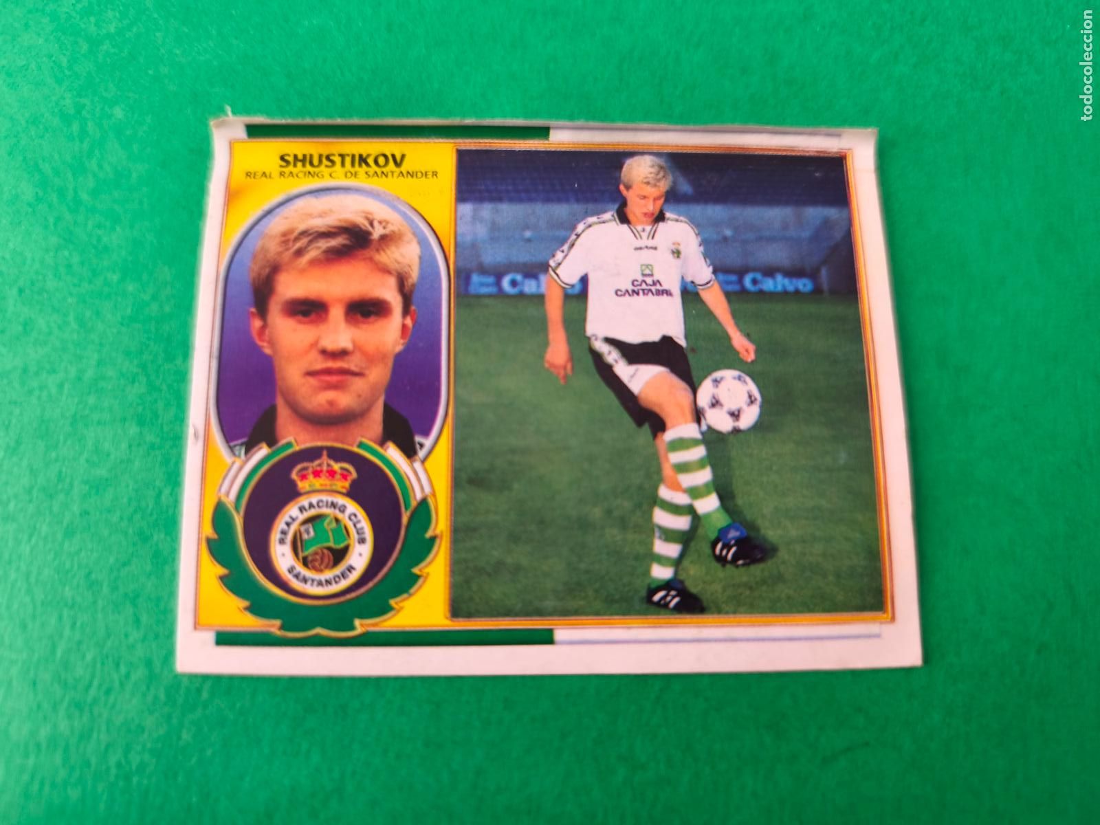 Cromos de f&uacute;tbol: CROMO FUTBOL SHUSTIKOV RACING DE SANTANDER COLOCA VENTANILLA SUPERIOR LIGA ESTE 1996-1997/96-97