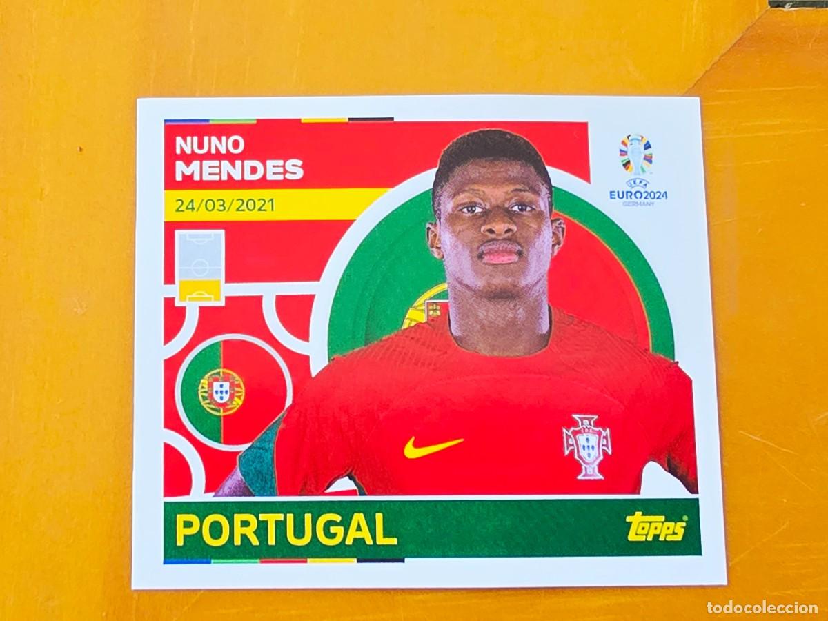 Cromos de Futebol: POR 10 Nuno Mendes, Portugal, Topps UEFA Euro 2024, Eurocopa Germany 24 sticker