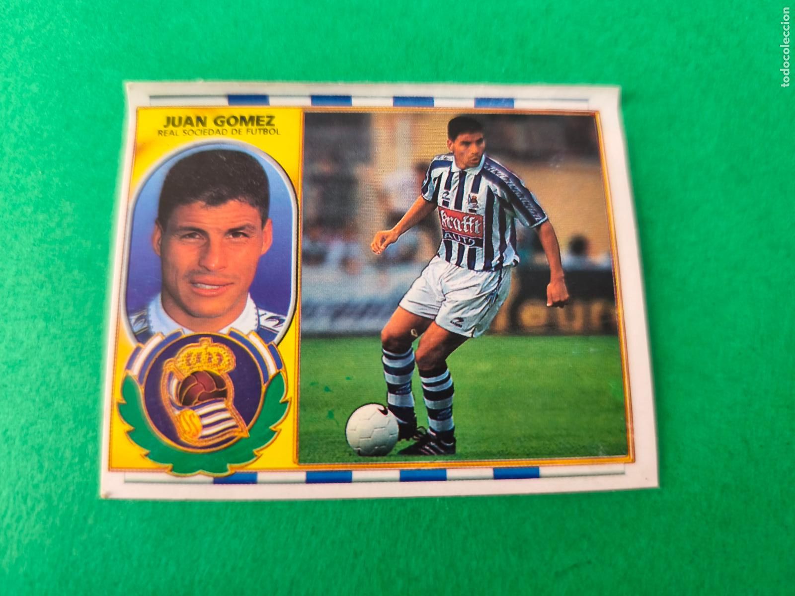 Cromos de Futebol: CROMO FUTBOL JUAN GOMEZ REAL SOCIEDAD COLOCA VENTANILLA SUPERIOR LIGA ESTE 1996-1997/96-97