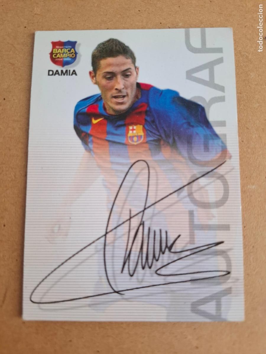 Cromos de Futebol: BAR&Ccedil;A CAMPI&Oacute; 2004 2005 04 05 - PANINI - 90 AUTOGRAF ( DAMI&Agrave; ) - FC. BARCELONA - CP9