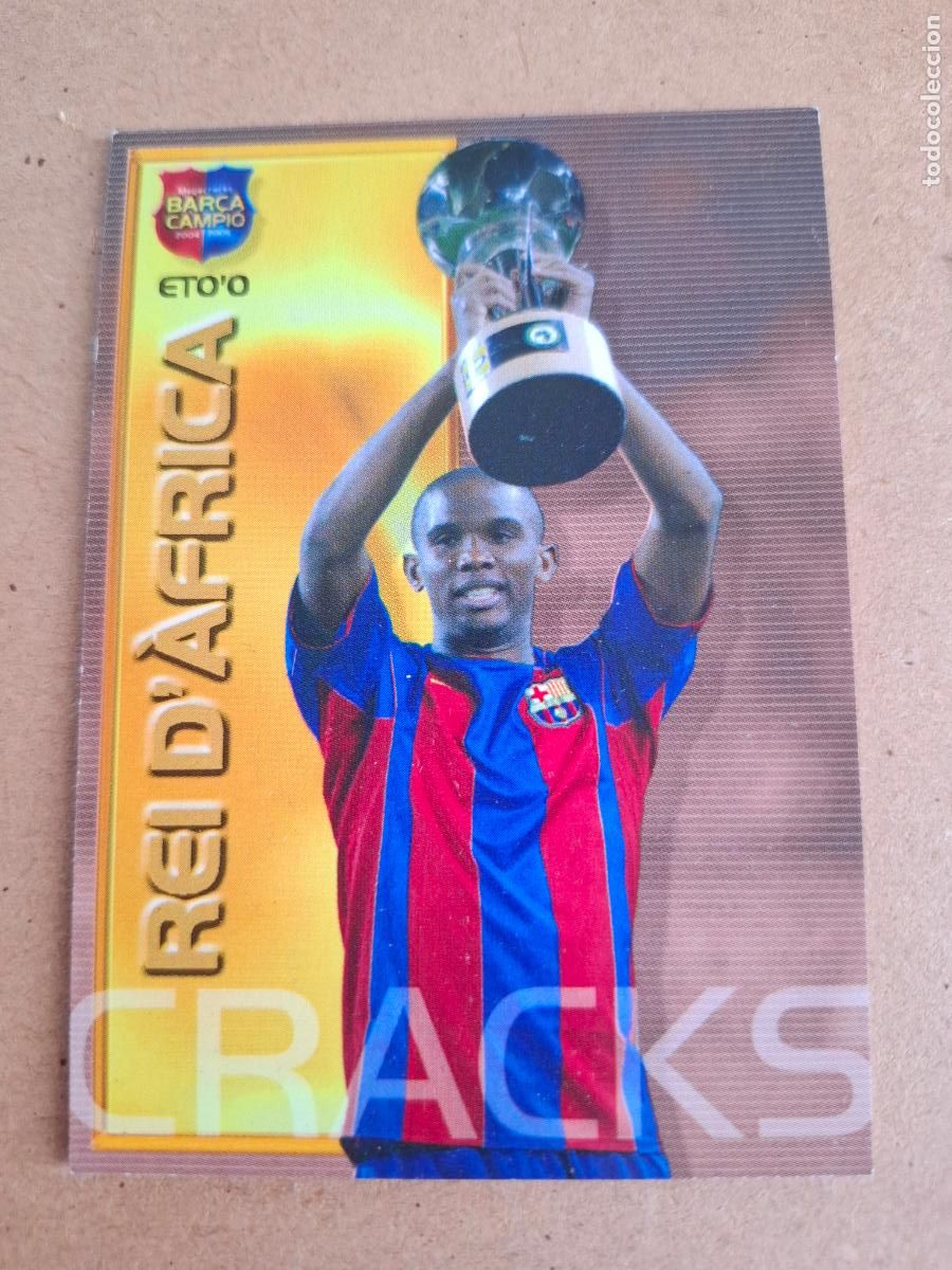 Cromos de Futebol: BAR&Ccedil;A CAMPI&Oacute; 2004 2005 04 05 - PANINI - 94 CRACKS REI D'&Agrave;FRICA ( ETO'O ) - FC. BARCELONA - CP9