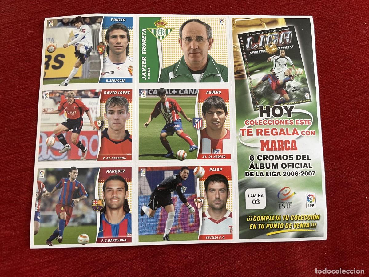 Cromos de Futebol: LAMINA # 03 CROMOS ALBUM LIGA ESTE 06 07 2006 2007 MARCA SIN PEGAR NUNCA PEGADO