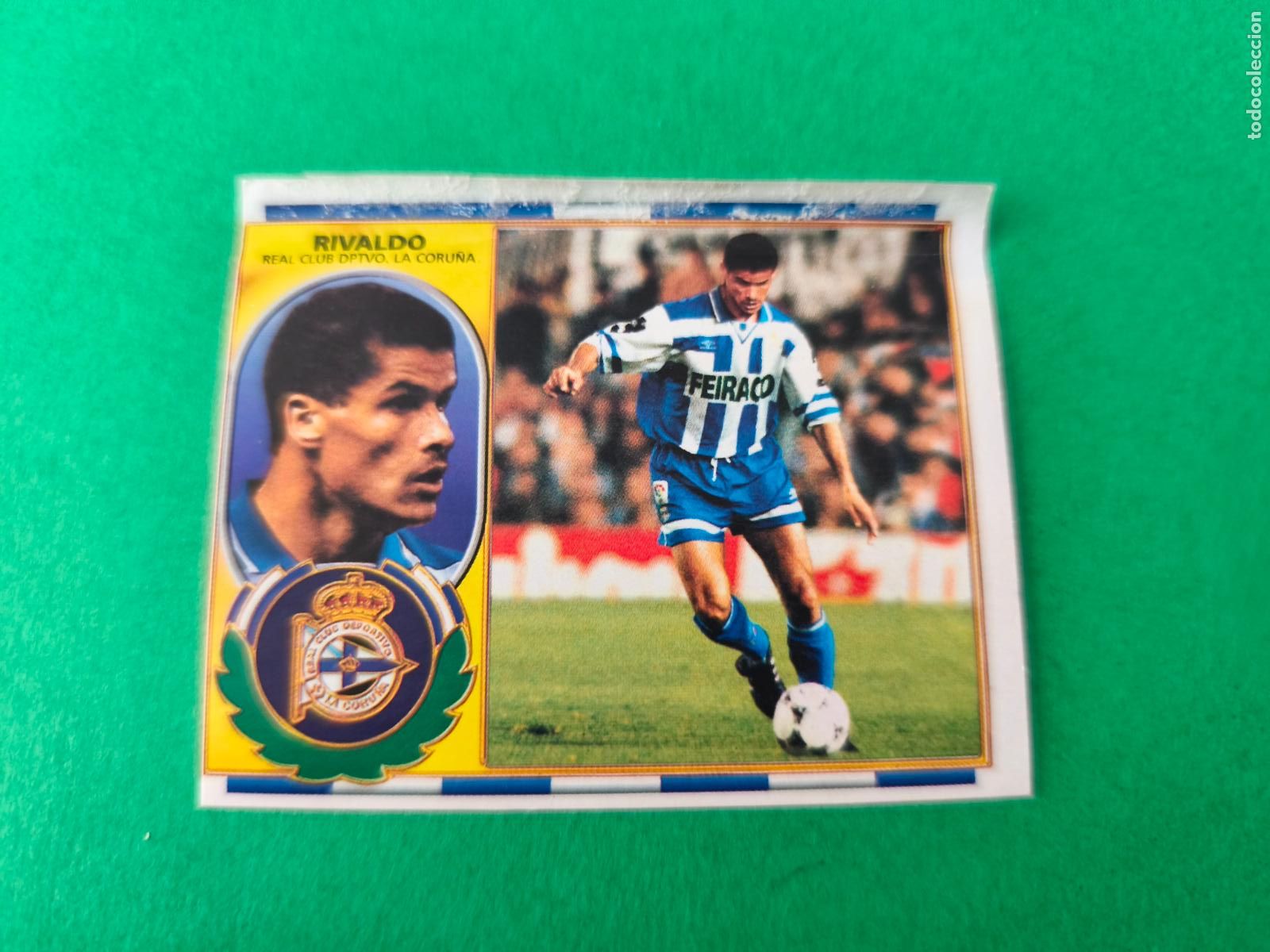 Cromos de f&uacute;tbol: CROMO FUTBOL RIVALDO DEPORTIVO LA CORU&Ntilde;A VERSION COLOCA VENTANILLA SUPERIOR L. ESTE 1996-1997/96-97