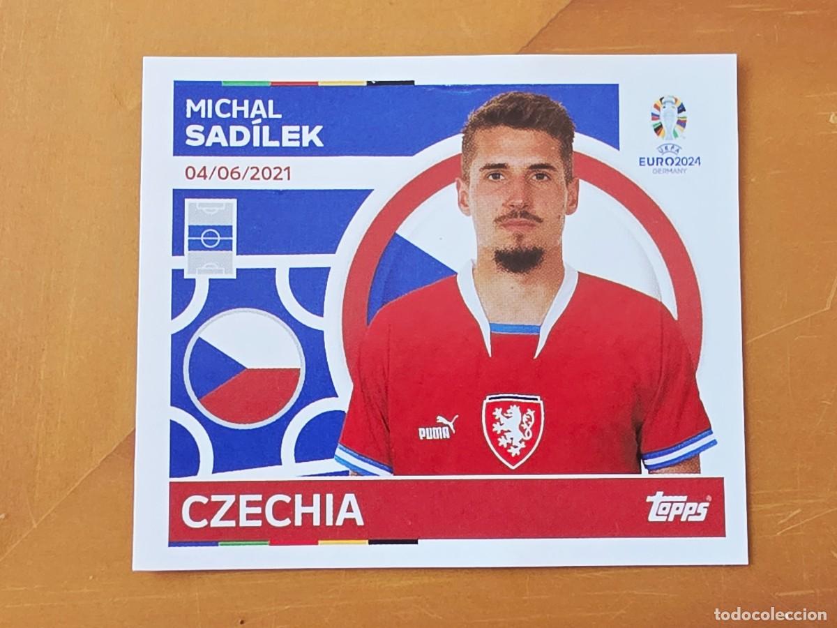 Cromos de f&uacute;tbol: CZE 13 Michal Sad&iacute;lek, Rep&uacute;blica Checa Chequia, Topps UEFA Euro 2024, Eurocopa Germany 24 sticker
