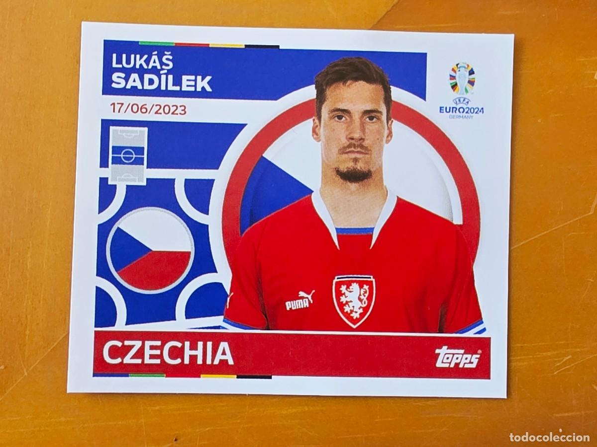Cromos de f&uacute;tbol: CZE 15 Luk&aacute;&scaron; Sad&iacute;lek, Rep&uacute;blica Checa Chequia, Topps UEFA Euro 2024, Eurocopa Germany 24 sticker