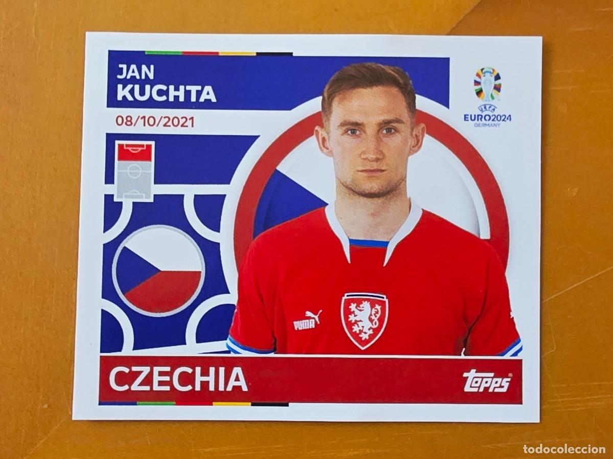 Cromos de f&uacute;tbol: CZE 18 Jan Kuchta, Rep&uacute;blica Checa Chequia, Topps UEFA Euro 2024, Eurocopa Germany 24 sticker
