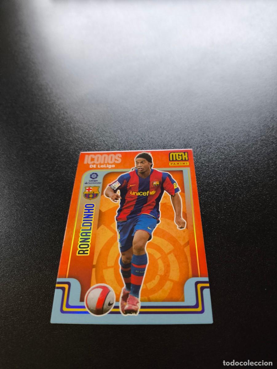 Cromos de f&uacute;tbol: 429 Ronaldinho BARCELONA ICONOS PANINI LIGA MEGACRACKS MGK 2021 2022 21 22 NO ESTE ADRENALYN