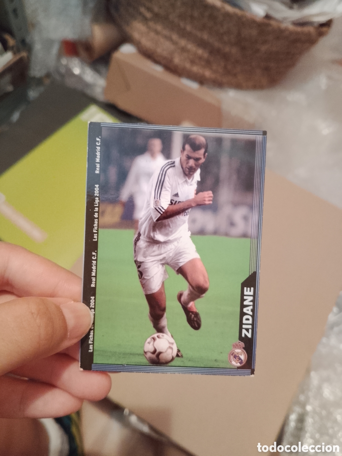 Cromos de f&uacute;tbol: CROMO CARD FICHAS LIGA FUTBOL 2003-2004 MUNDICROMO 03-04 - ZINEDINE ZIDANE REAL MADRID N&ordm; 17
