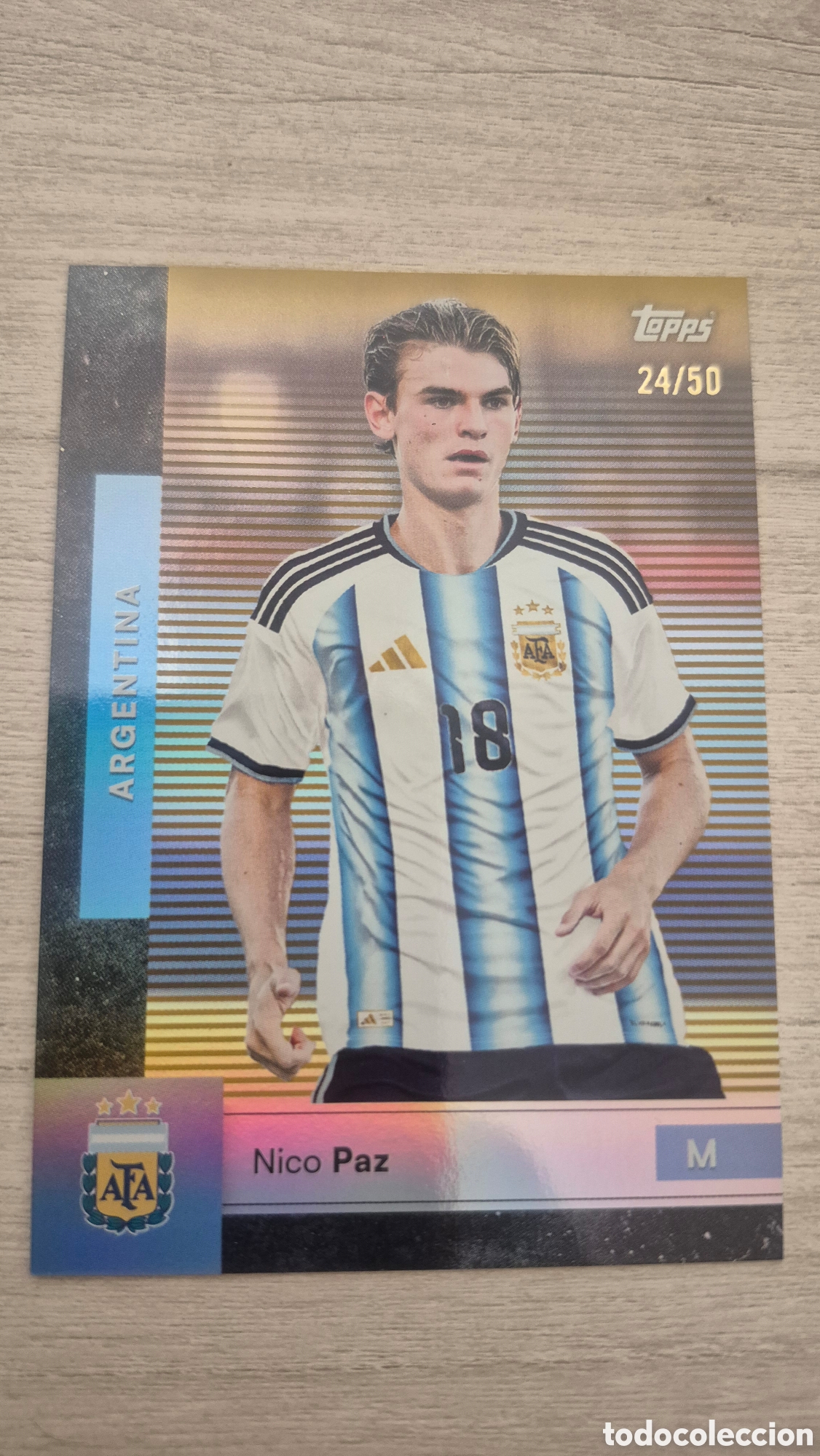 Cromos de f&uacute;tbol: Nico Paz /50 Team Set Argentina 2026