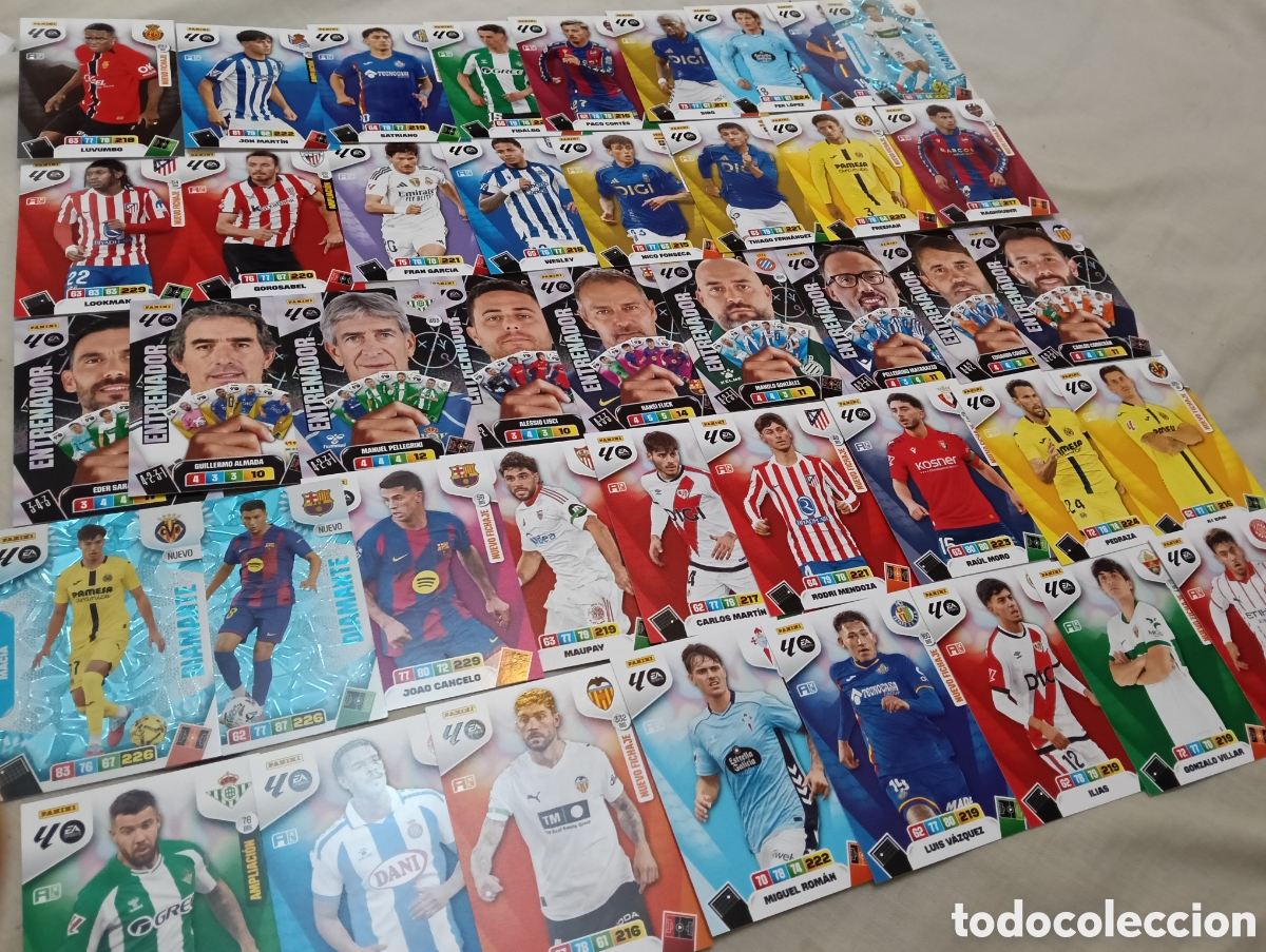 Football Stickers: Lote de 43 cartas Adrenalyn 2025 26 de actualizaci&oacute;n
