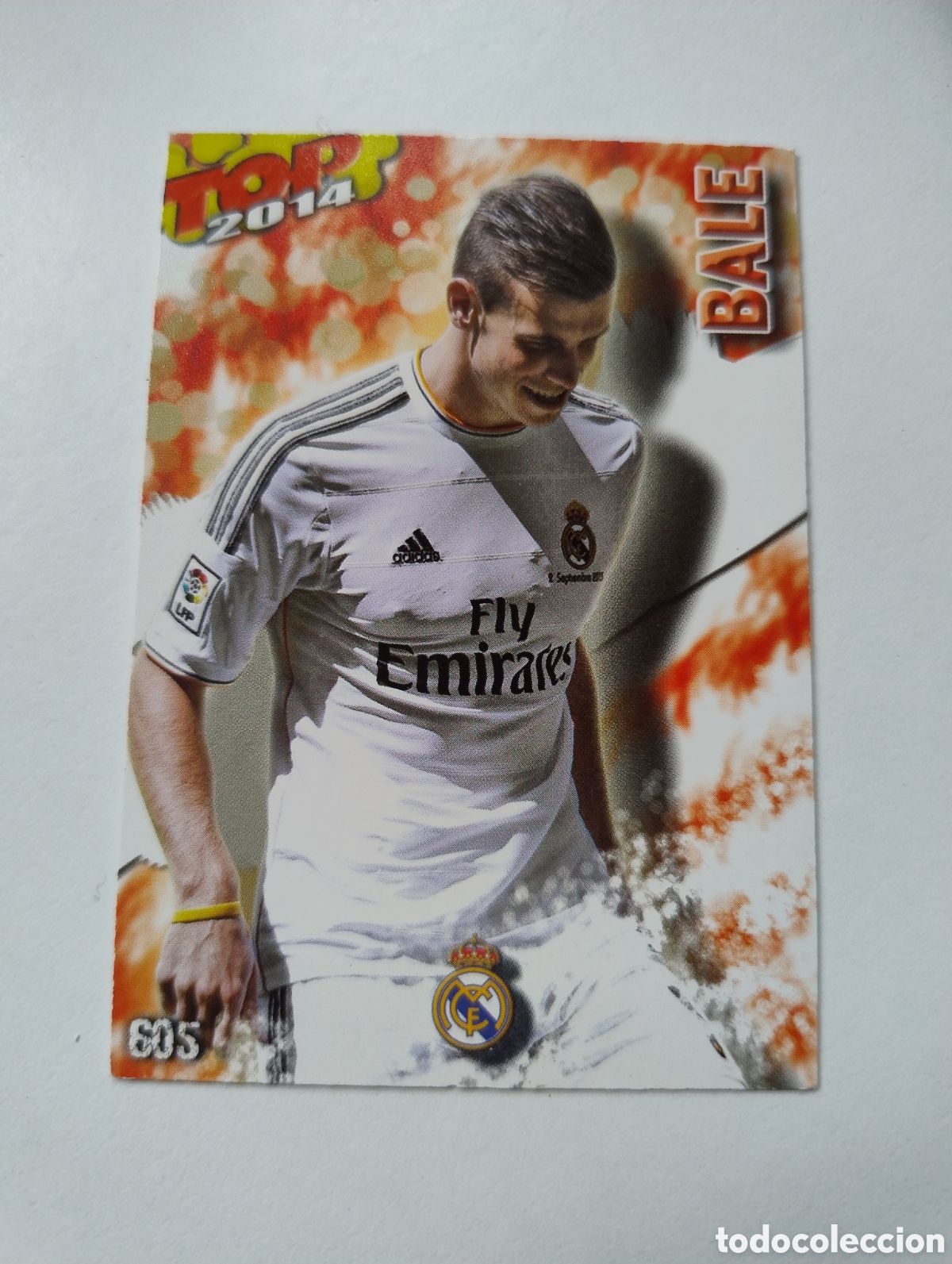 Football Stickers: 695 - Bale - Real Madrid - Mundicromo Liga 2014 Top