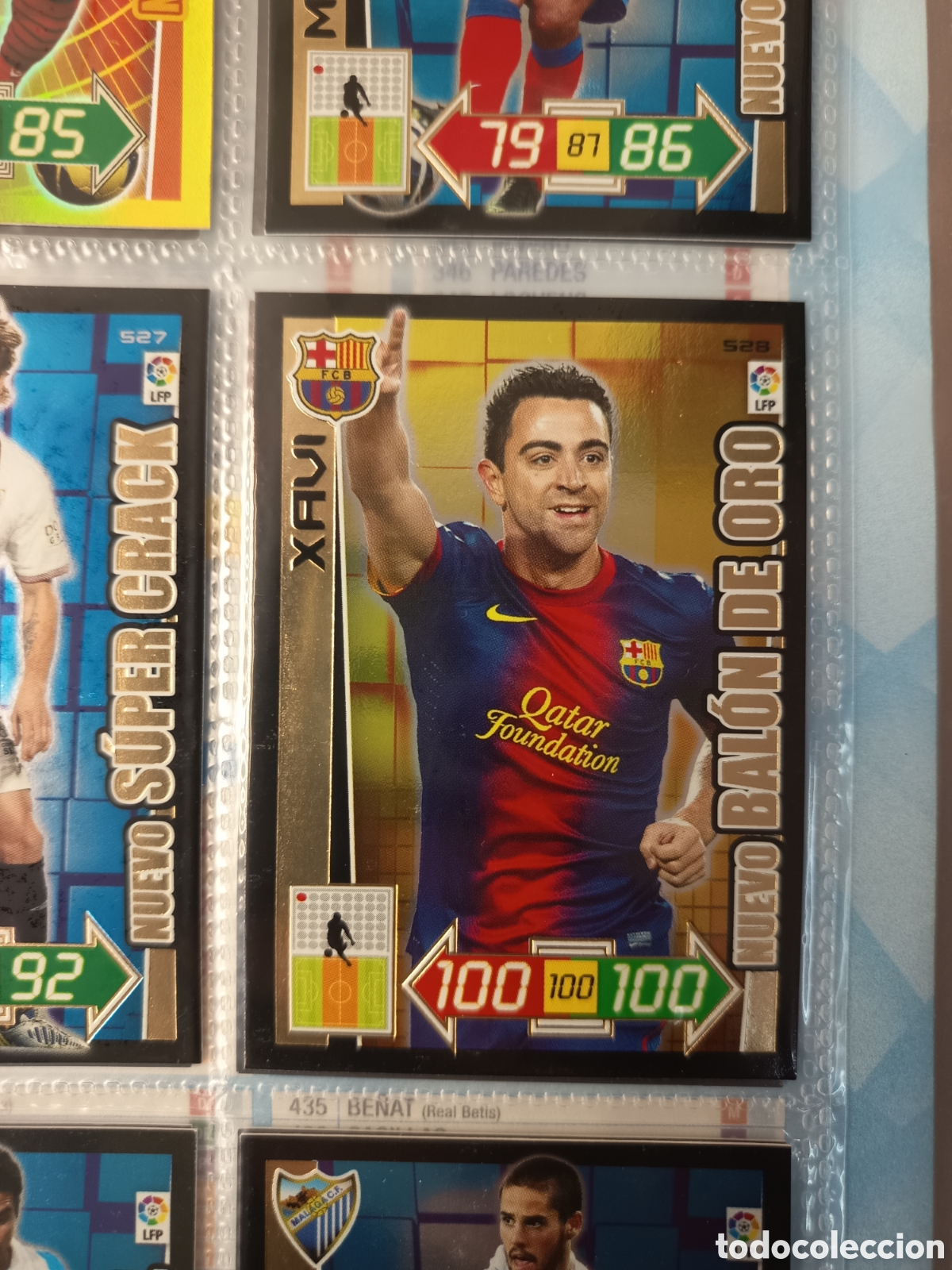 Football Stickers: NUEVO BALON ORO 528 XAVI ADRENALYN XL LIGA 2012 2013 12-13