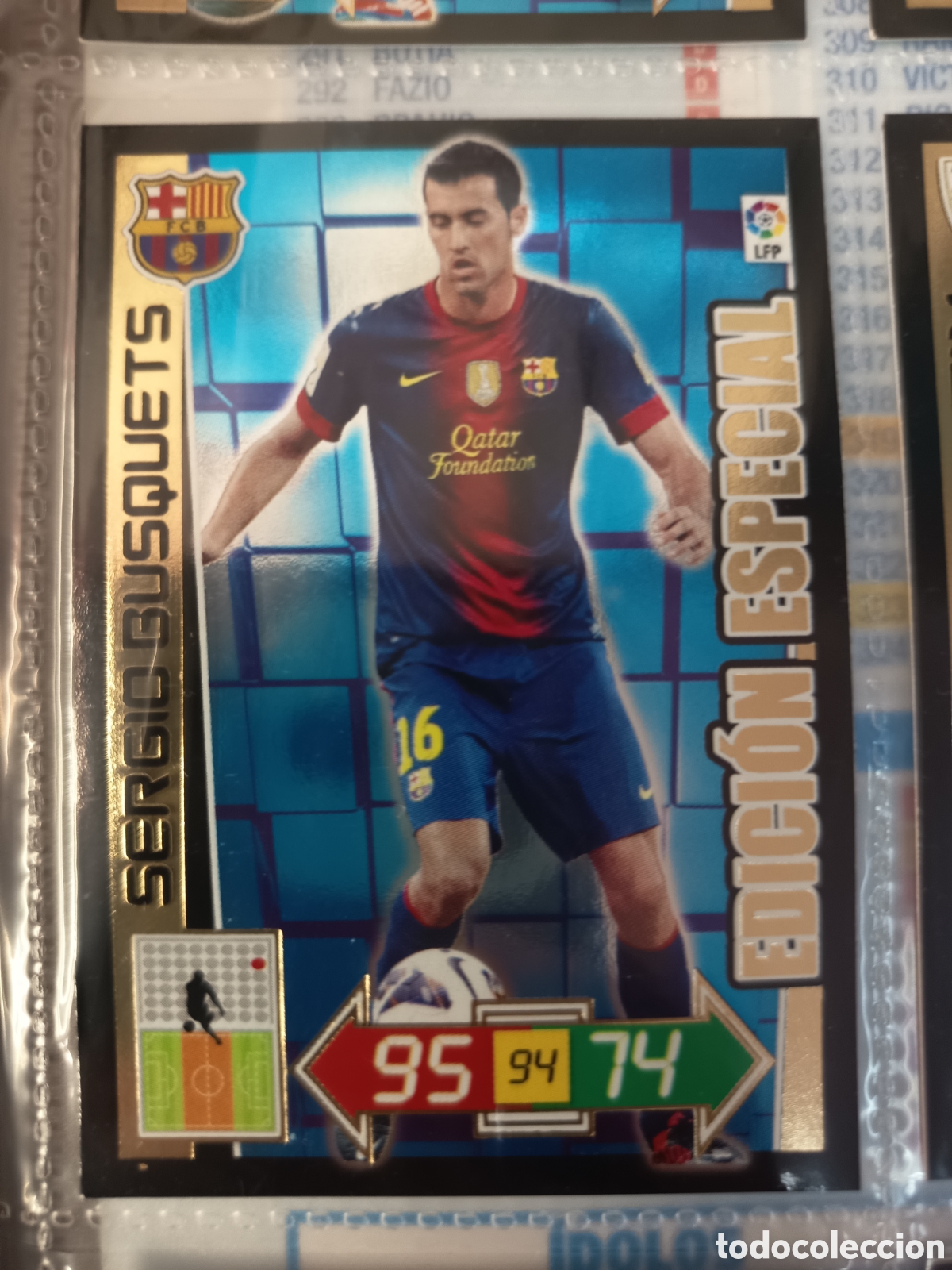 Fu&szlig;ball-Sticker: EDICION ESPECIAL SERGIO BUSQUETS ADRENALYN XL LIGA 2012 2013 12-13