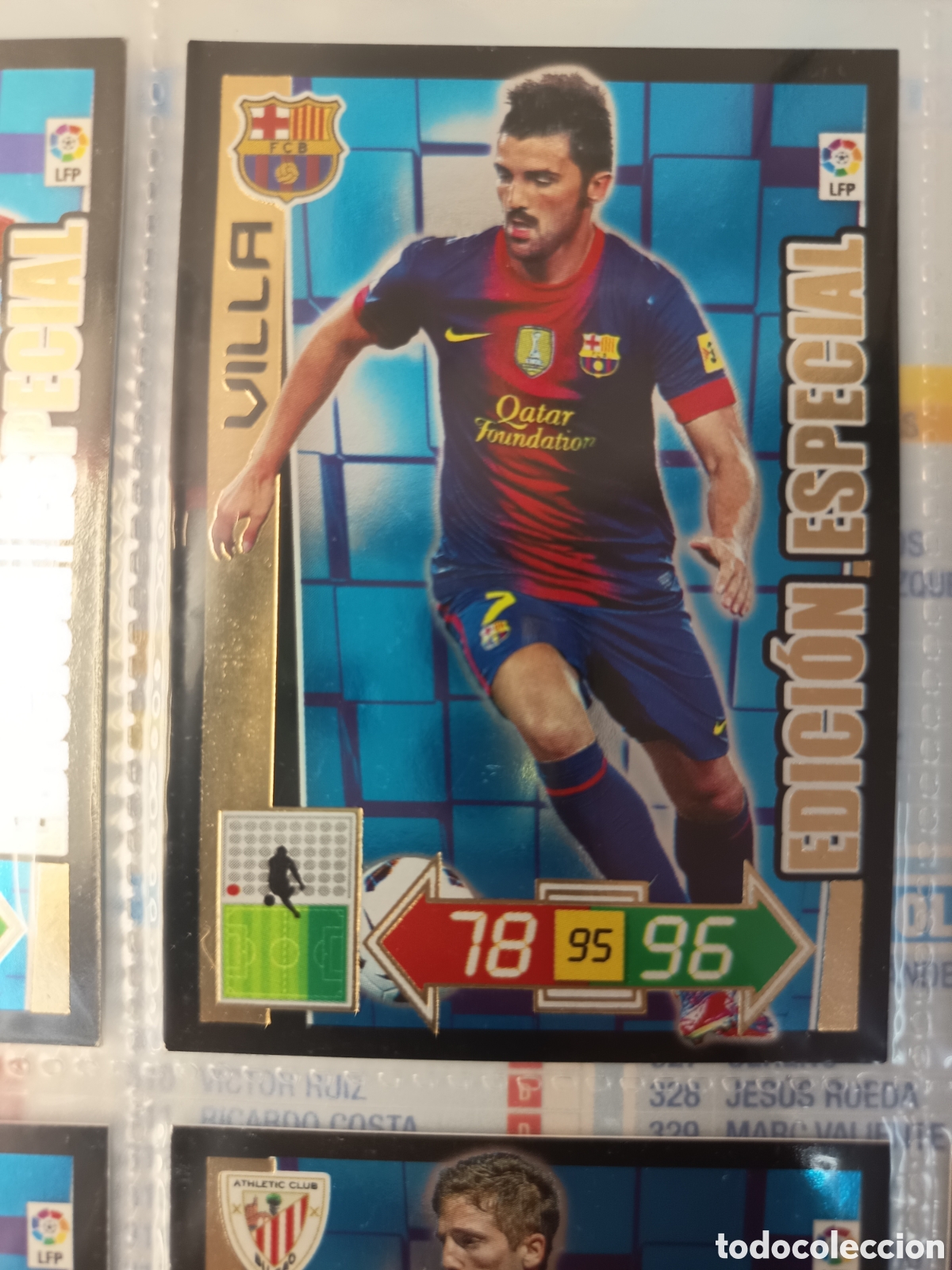 Cromos de f&uacute;tbol: EDICION ESPECIAL DAVID VILLA ADRENALYN XL LIGA 2012 2013 12-13