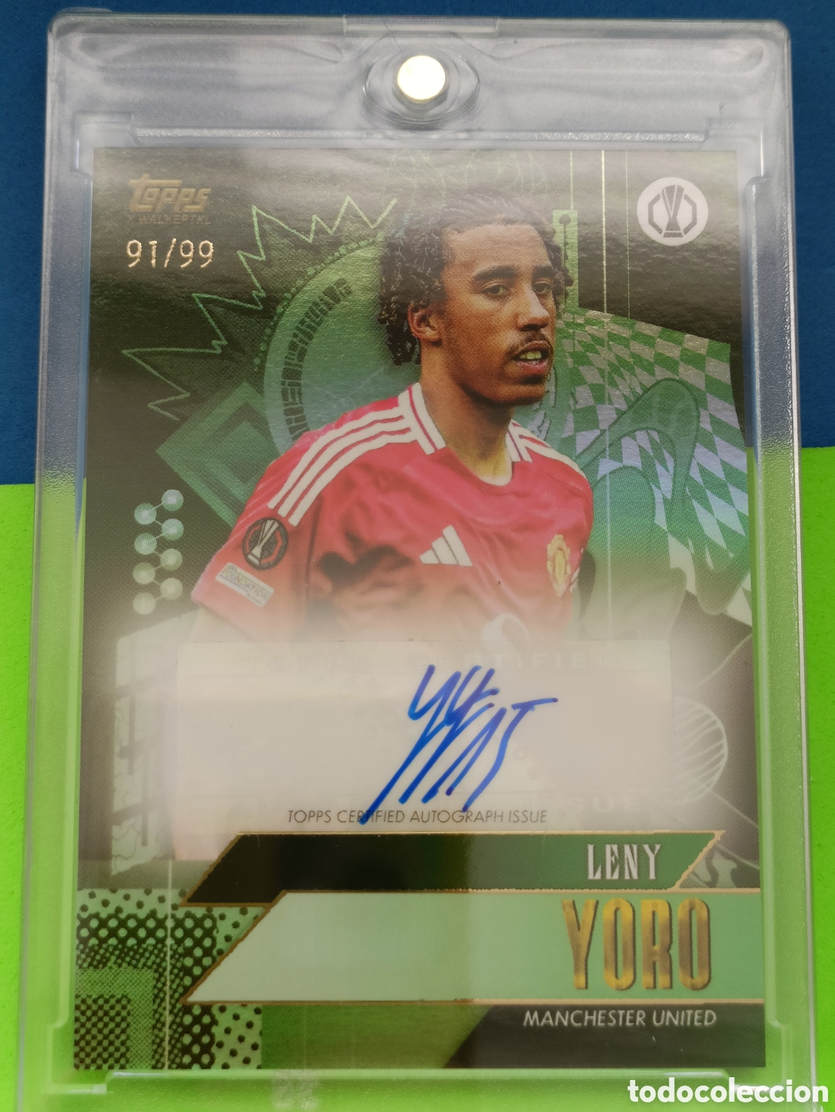 Football Stickers: Topps Chrome UEFA Club Competitions 2024-25 Leny Yoro Autograph numerada 91/99
