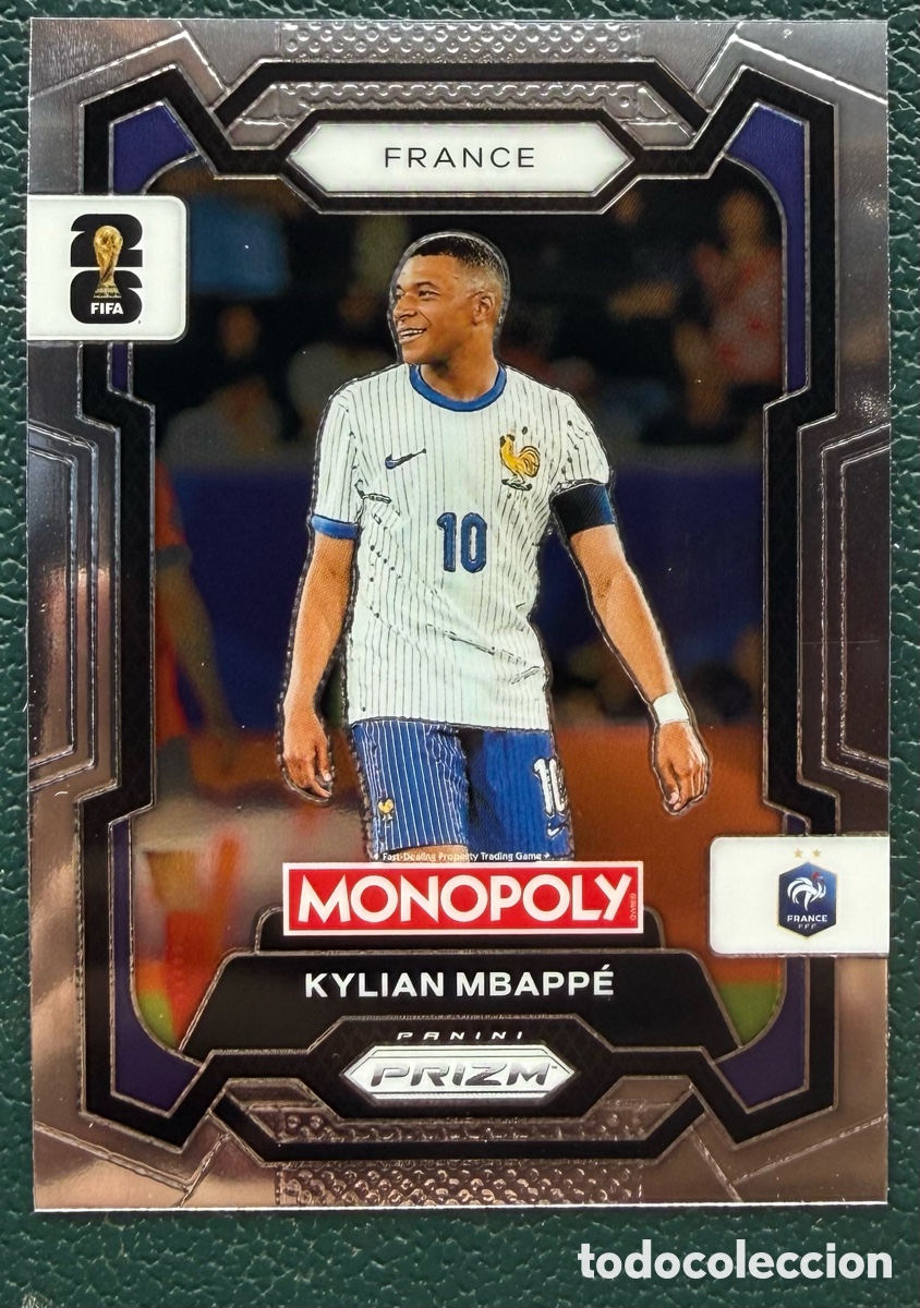 Fu&szlig;ball-Sticker: 7 KYLIAN MBAPPE FRANCIA FICHAS ALBUM PANINI FIFA WORLD CUP MUNDIAL 2026 MONOPOLY PRIZM