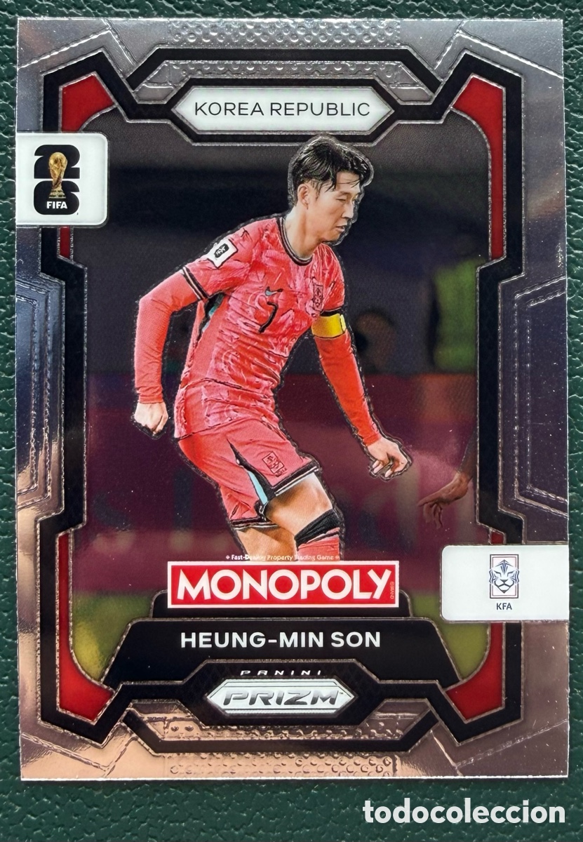 Football Stickers: 83 HEUNG-MIN SON COREA DEL SUR FICHAS ALBUM PANINI FIFA WORLD CUP MUNDIAL 2026 MONOPOLY PRIZM