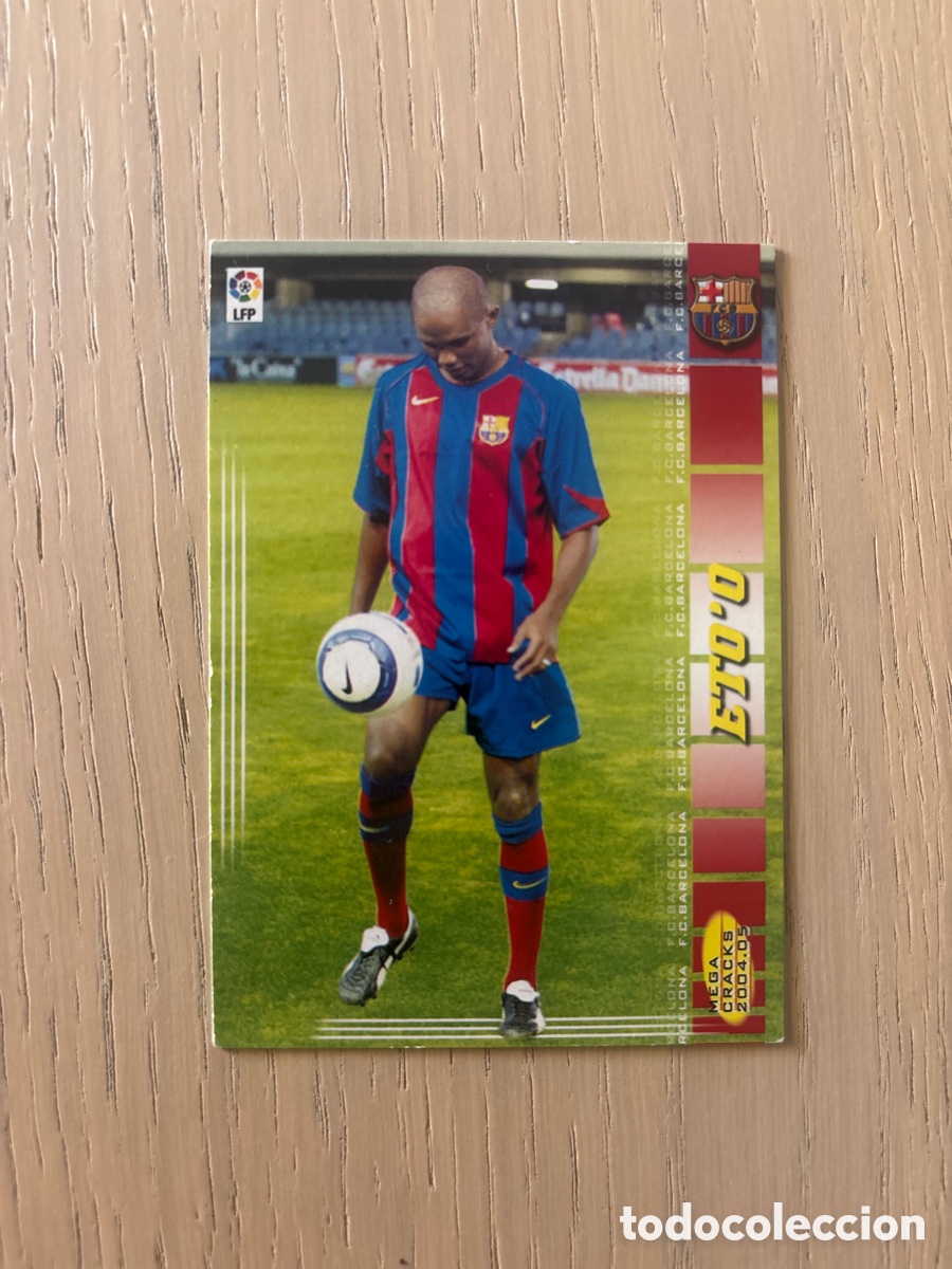 Cromos de f&uacute;tbol: Cromo Eto'o 465 FC Barcelona nuevo fichaje 2004-05 megacracks panini