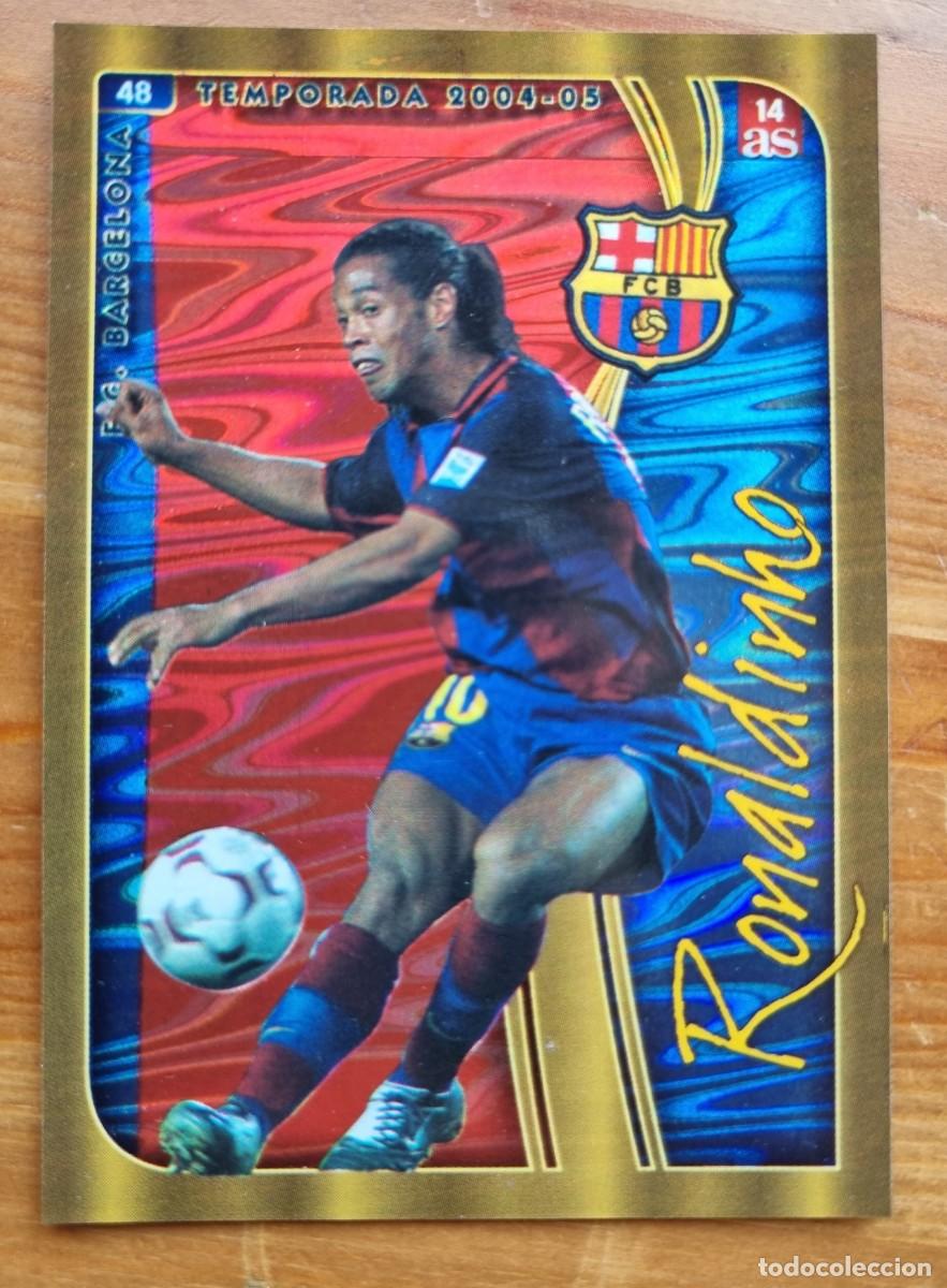 Cromos de f&uacute;tbol: 14 RONALDINHO (FC Barcelona) DIARIO AS. Las Fichas de la Liga 2004 2005 04 05 (Mundicromo)