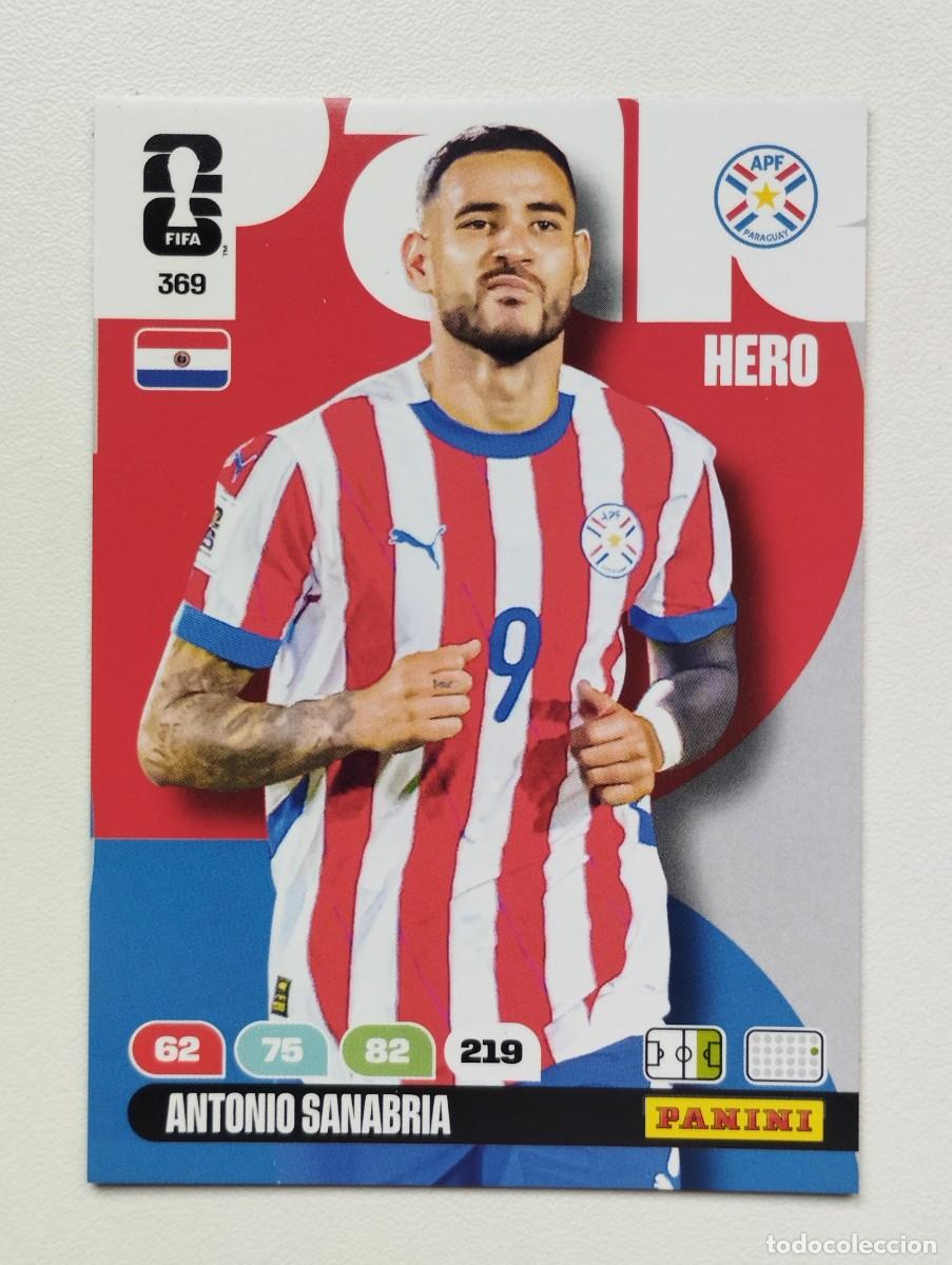 Cartes &agrave; collectionner de Football: CROMO CARD ADRENALYN PANINI MUNDIAL WORLD CUP 2026 HERO ANTONIO SANABRIA 369 PARAGUAY