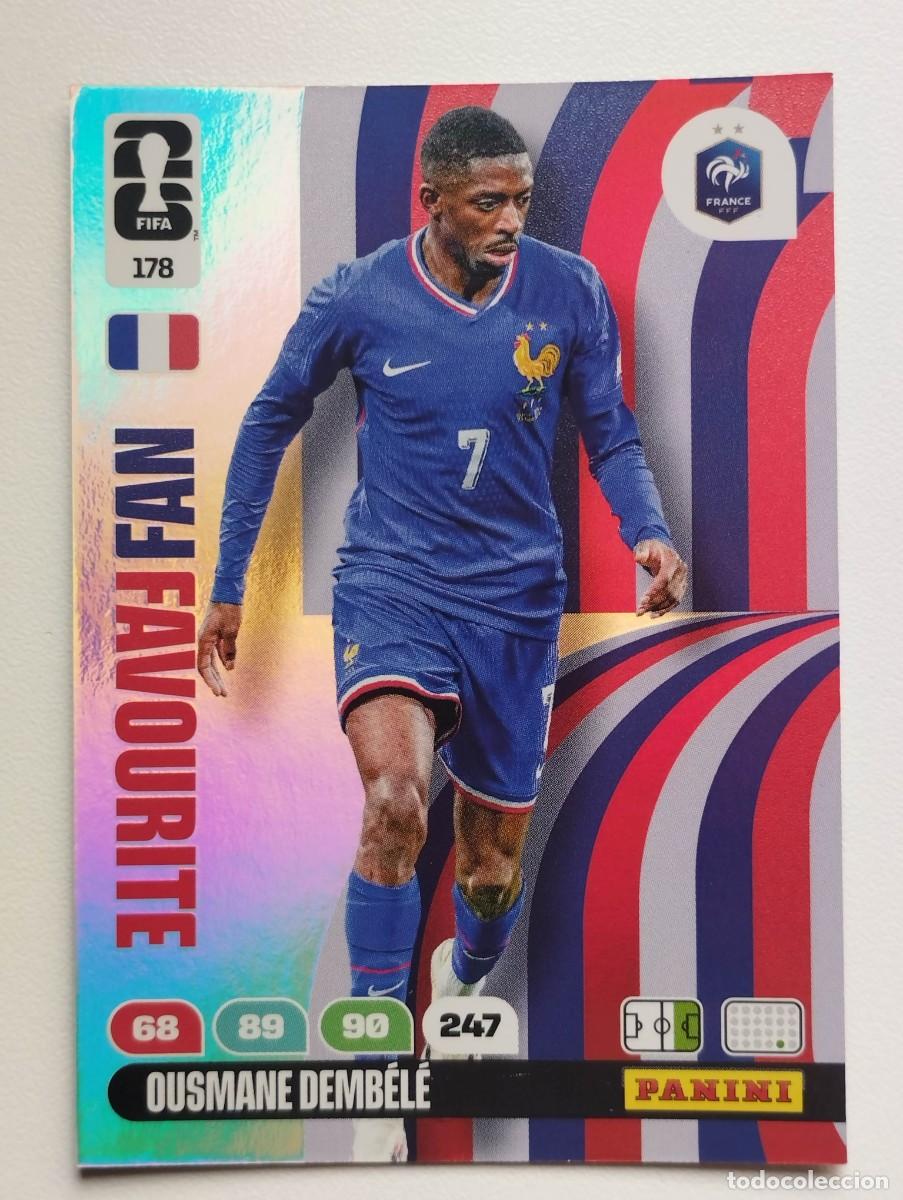 Cartes &agrave; collectionner de Football: CROMO CARD ADRENALYN PANINI MUNDIAL WORLD CUP 2026 FAN FAVOURITE OUSMANE DEMBELE 178 FRANCIA