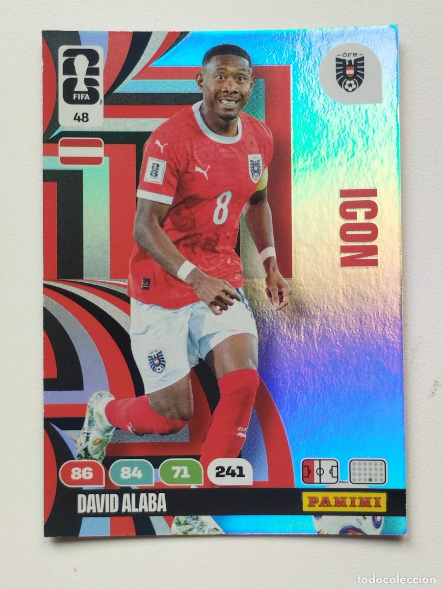 Cromos de f&uacute;tbol: CROMO CARD ADRENALYN PANINI MUNDIAL WORLD CUP 2026 ICON DAVID ALABA 48 AUSTRIA