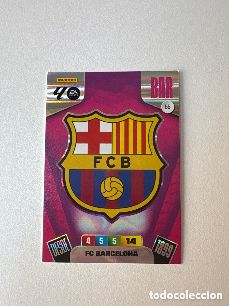Cromos de f&uacute;tbol: Carta Escudo Bar&ccedil;a 55 Adrenalyn 2025-26