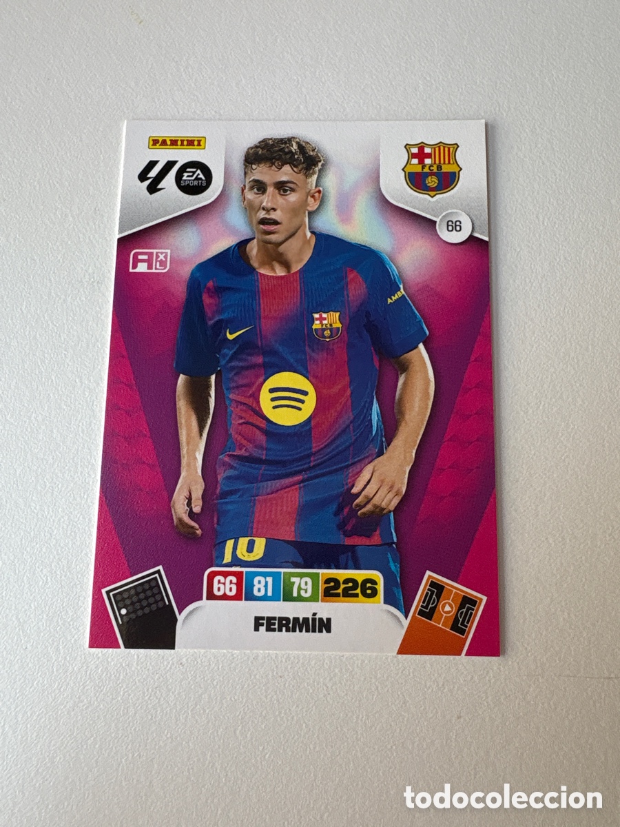 Figurine di Calcio: Carta Ferm&iacute;n L&oacute;pez 66 Bar&ccedil;a Adrenalyn 2025-26