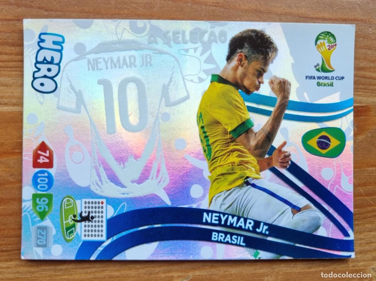 Cromos de f&uacute;tbol: U74 NEYMAR (Versi&oacute;n 2) HERO. FIFA World Cup Brazil 2014. Adrenalyn XL (Panini)
