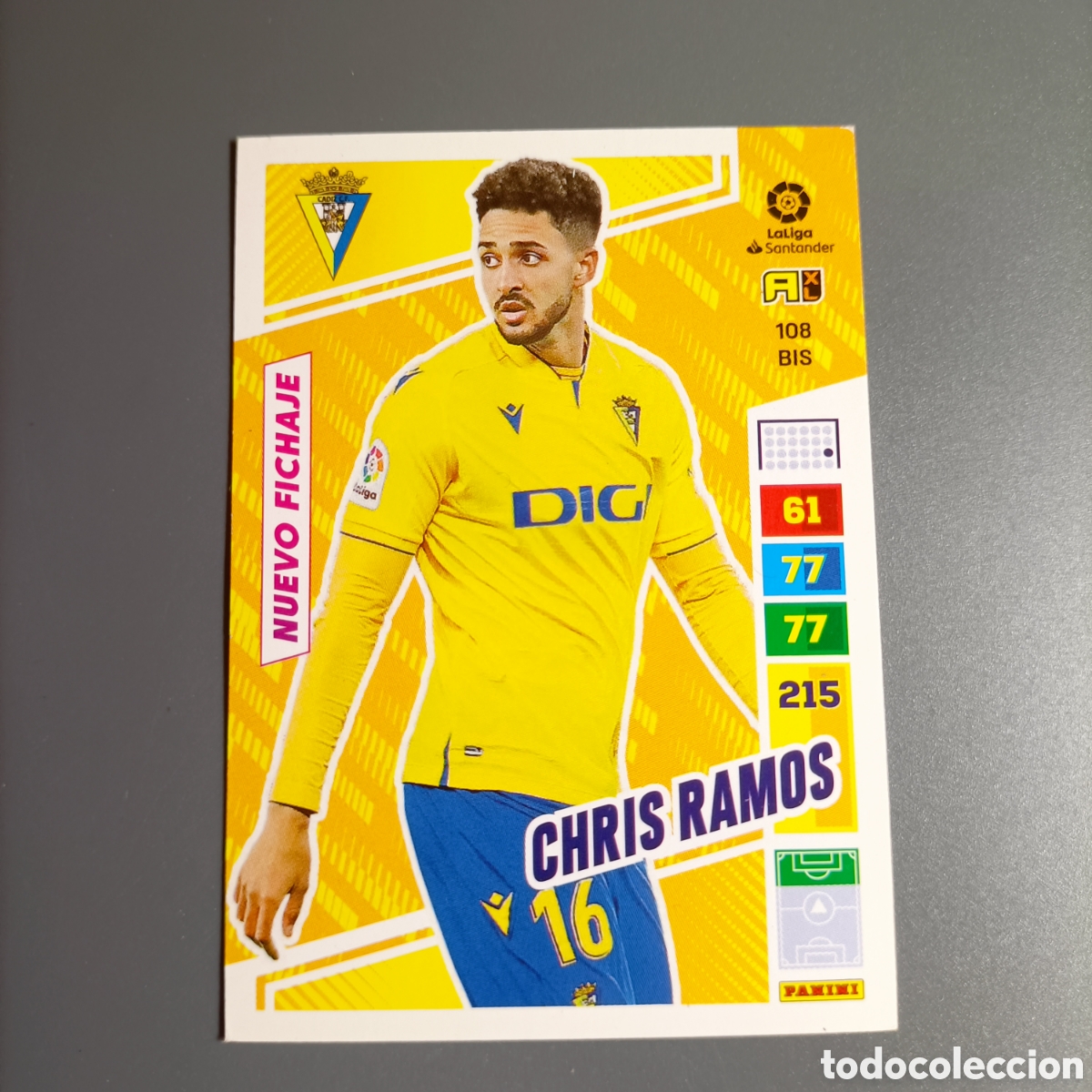 Cromos de f&uacute;tbol: ADRENALYN LIGA 2022-2023 (C&Aacute;DIZ) №108 BIS. CHRIS RAMOS / NUEVO FICHAJE