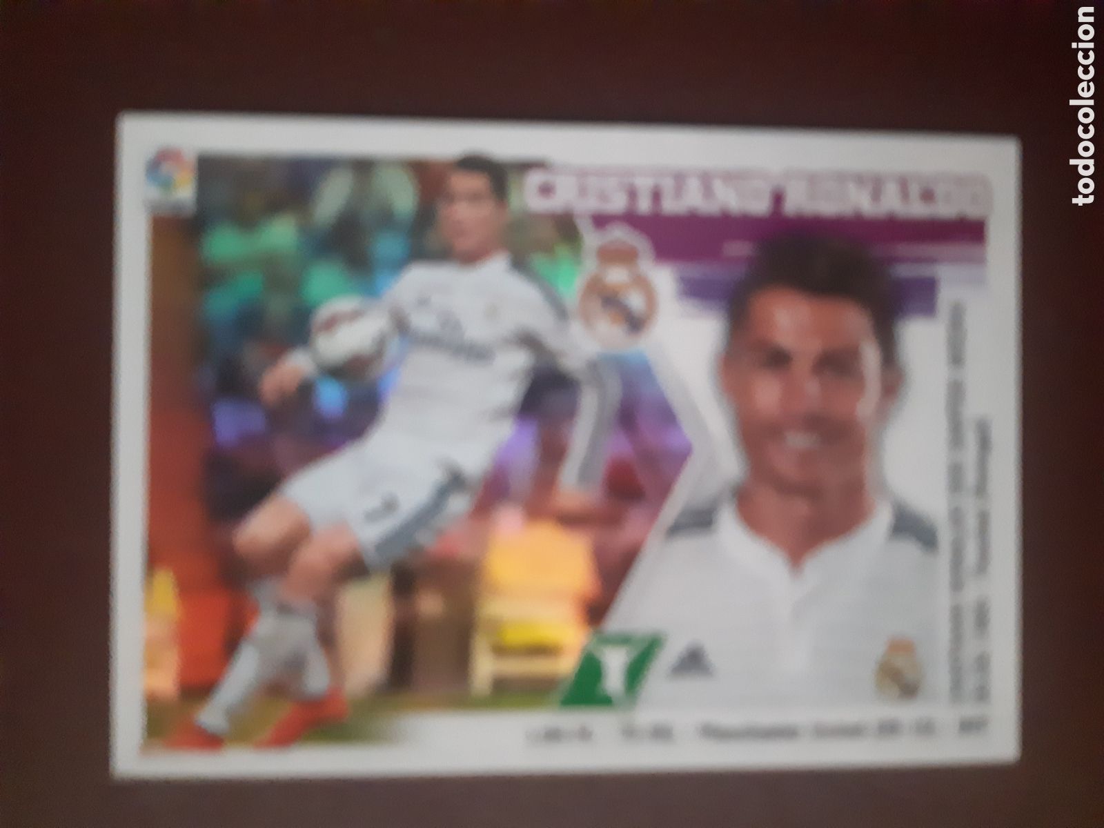 Cromos de f&uacute;tbol: Cromo futbol Cristiano Ronaldo Lida Este 15-16