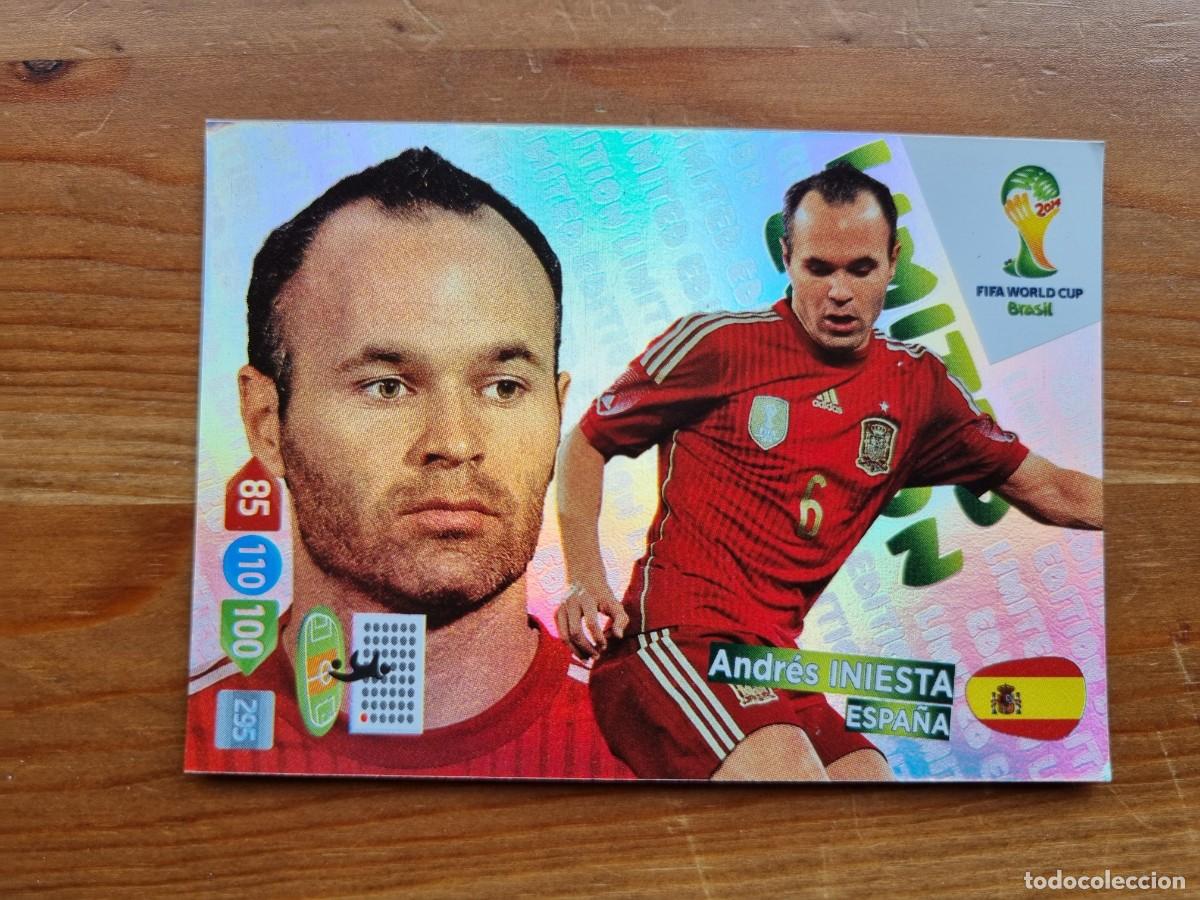 Fu&szlig;ball-Sticker: INIESTA (Espa&ntilde;a) LIMITED EDITION. FIFA World Cup Brazil 2014. Adrenalyn XL (Panini)