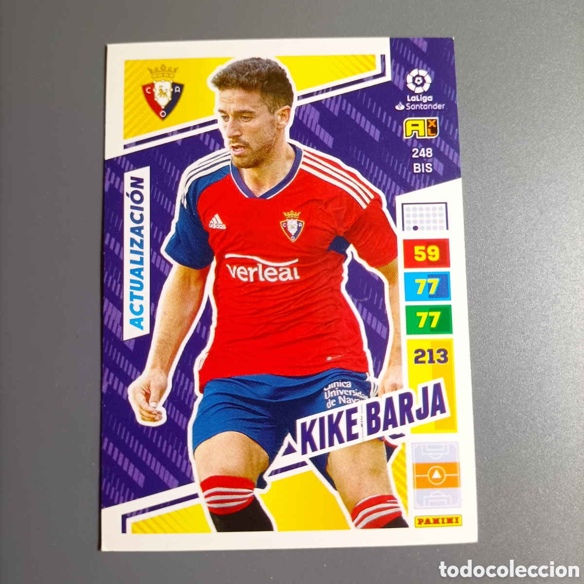 Fu&szlig;ball-Sticker: ADRENALYN LIGA 2022-2023 (OSASUNA) №248 BIS. KIKE BARJA / ACTUALIZACI&Oacute;N