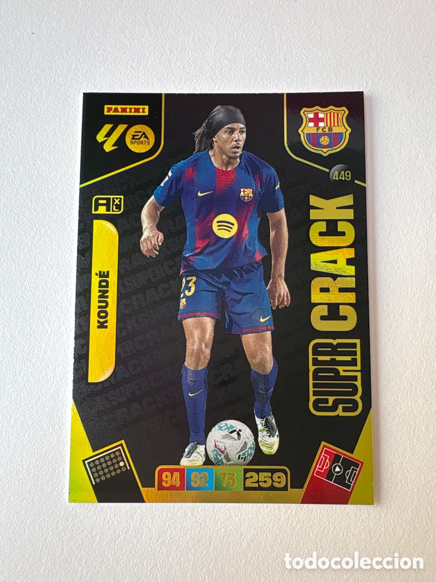 Figurine di Calcio: Carta Kound&eacute; S&uacute;per Crack 449 Bar&ccedil;a Adrenalyn 2025-26