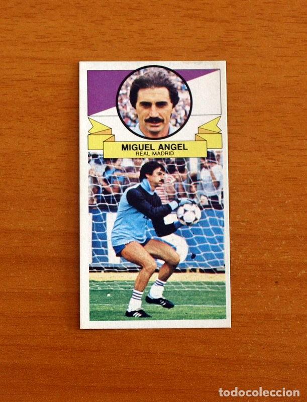 Figurine di Calcio: Real Madrid - Miguel &Aacute;ngel - Con publicidad - Ediciones Este Liga 1985-1986, 85-86 - Nunca pegado