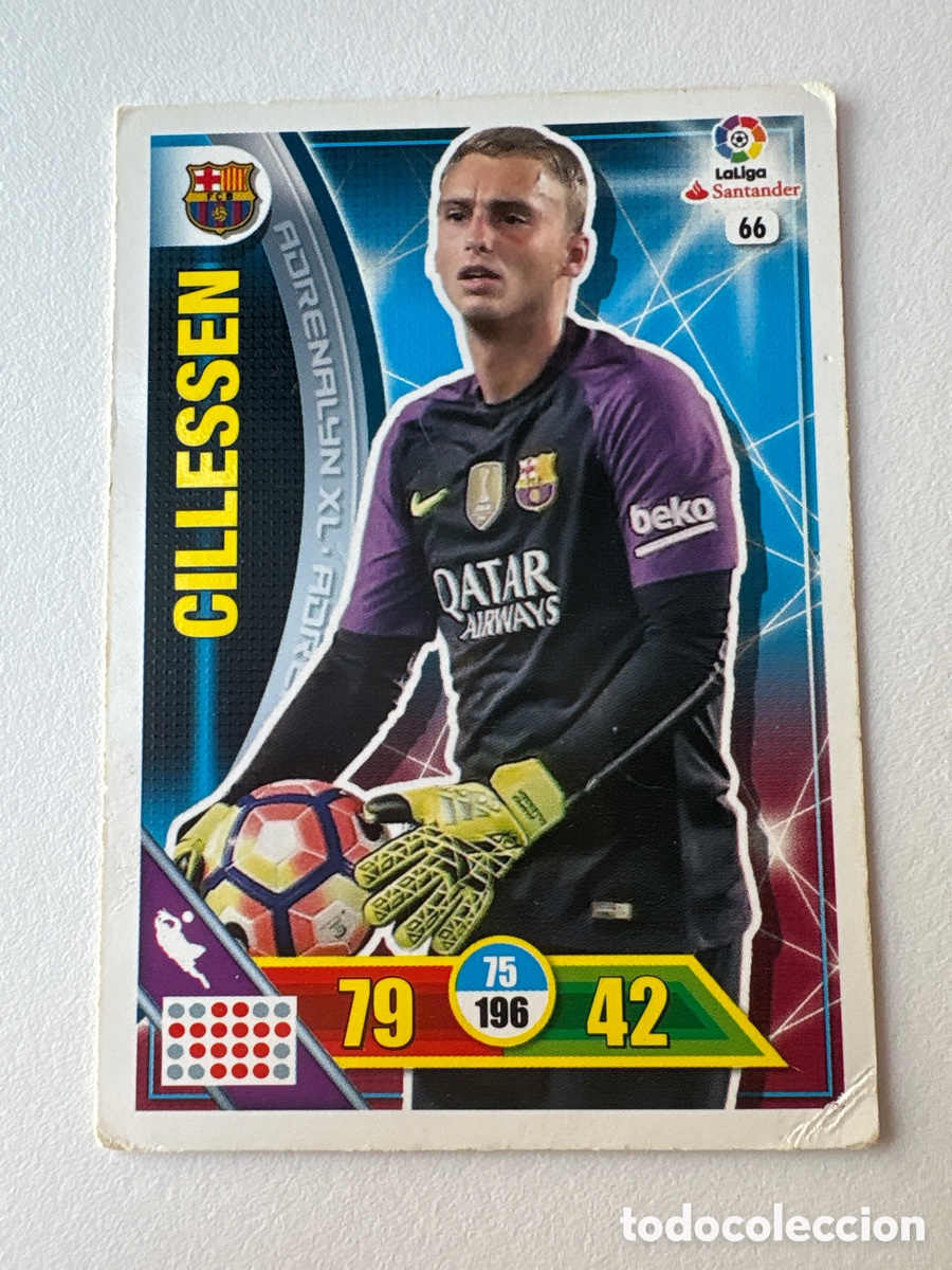 Cromos de f&uacute;tbol: Carta Cillessen 66 Bar&ccedil;a Adrenalyn 2016-17