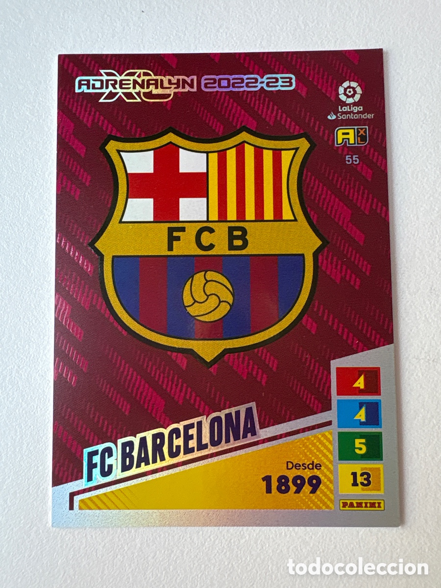 Cromos de f&uacute;tbol: Carta Escudo Bar&ccedil;a 55 Adrenalyn 2022-23