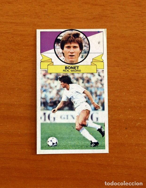Cromos de f&uacute;tbol: Real Madrid - Bonet, con publicidad - Ediciones Este Liga 1985-1986, 85-86 - Nunca pegado