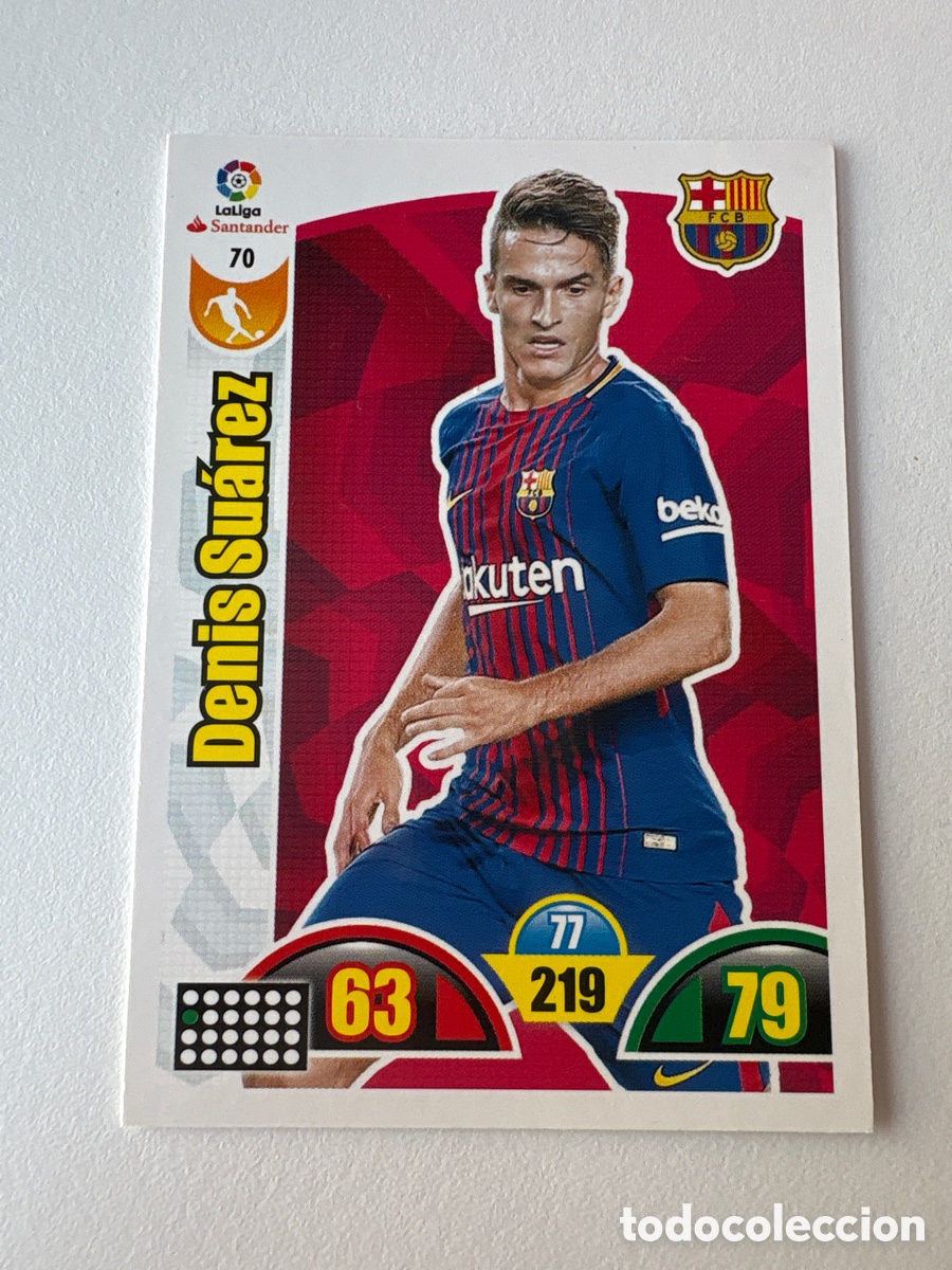 Cromos de Futebol: Carta Denis Su&aacute;rez 70 Bar&ccedil;a Adrenalyn 2017-18