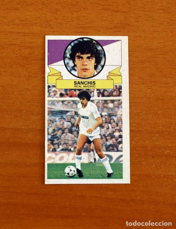 Cromos de Futebol: Real Madrid - Sanchis, con publicidad - Ediciones Este Liga 1985-1986, 85-86 - cromo nunca pegado