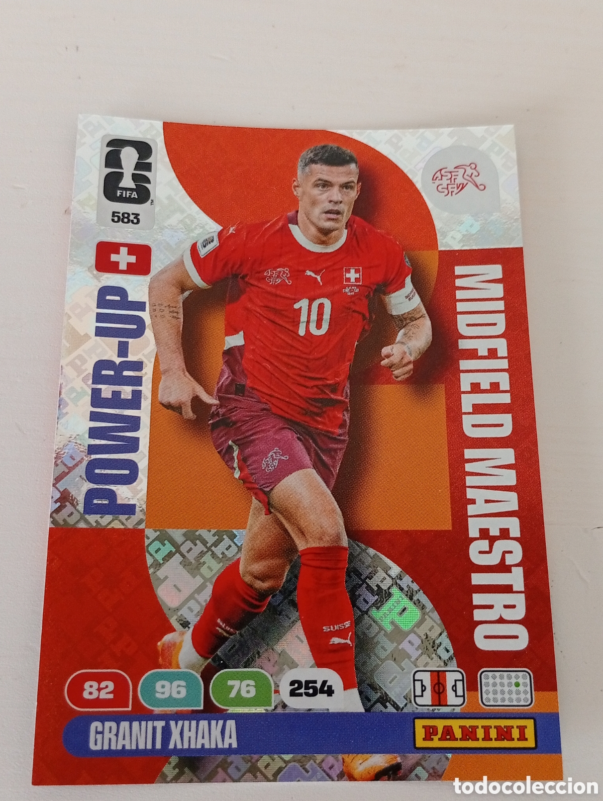 Cartes &agrave; collectionner de Football: 583 WORLD CUP 2026 GRANIT XHAKA SUIZA MIDFIELD MAESTRO ADRENALYN MUNDIAL PANINI 26