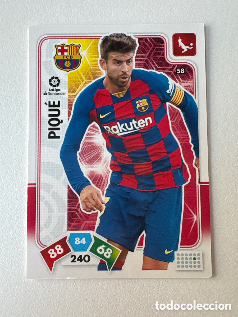 Cromos de f&uacute;tbol: Carta Piqu&eacute; 58 Bar&ccedil;a Adrenalyn 2019-20