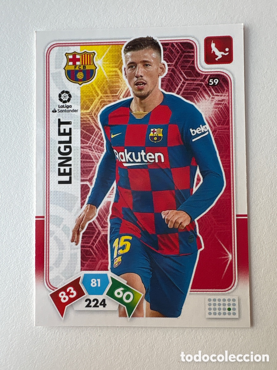 Cromos de f&uacute;tbol: Carta Lenglet 59 Bar&ccedil;a Adrenalyn 2019-20