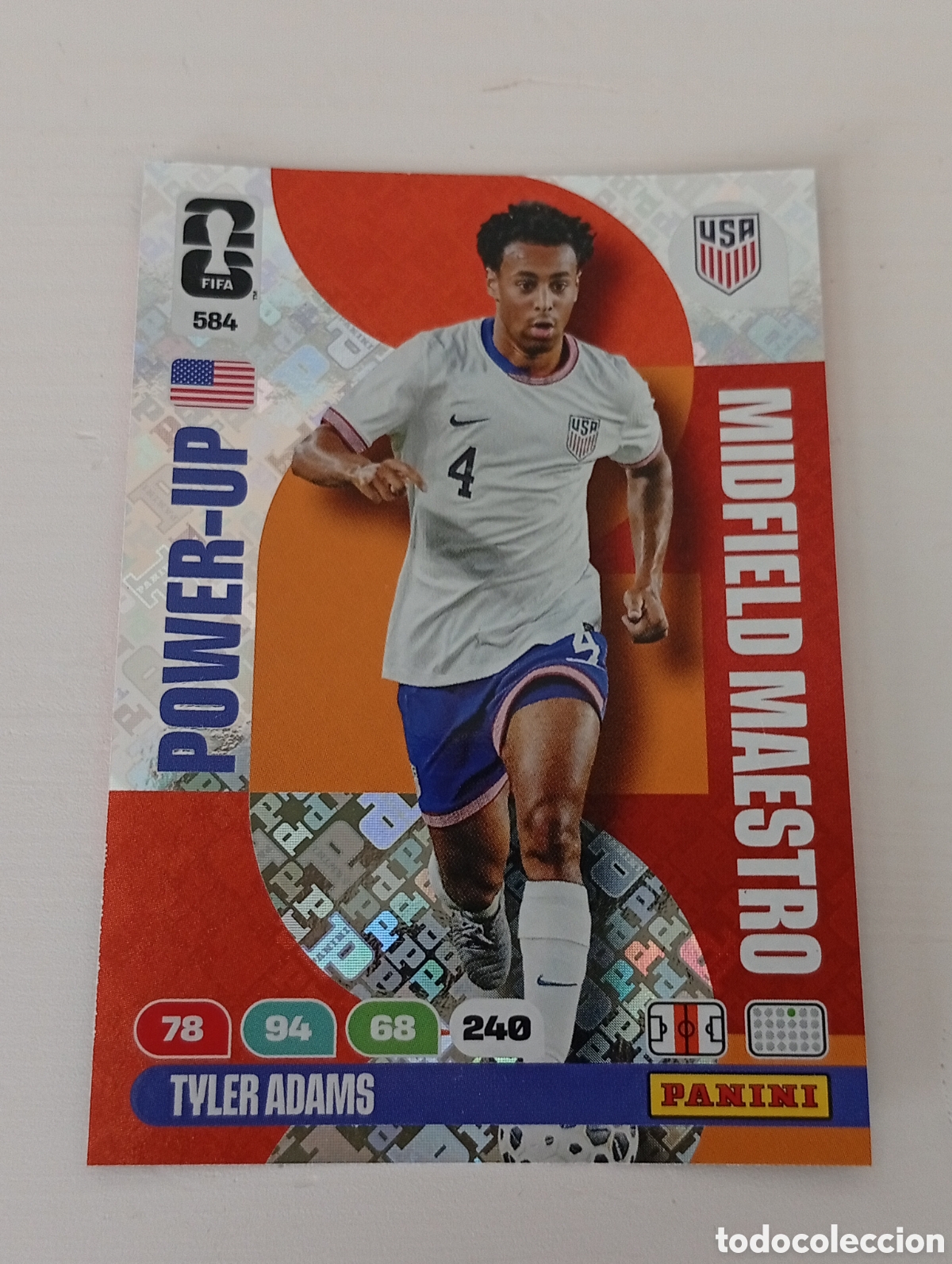 Cromos de f&uacute;tbol: TYLER ADAMS ESTADOS UNIDOS 584 POWER UP ADRENALYN MUNDIAL FIFA WORLD CUP 2026 PANINI CRM1