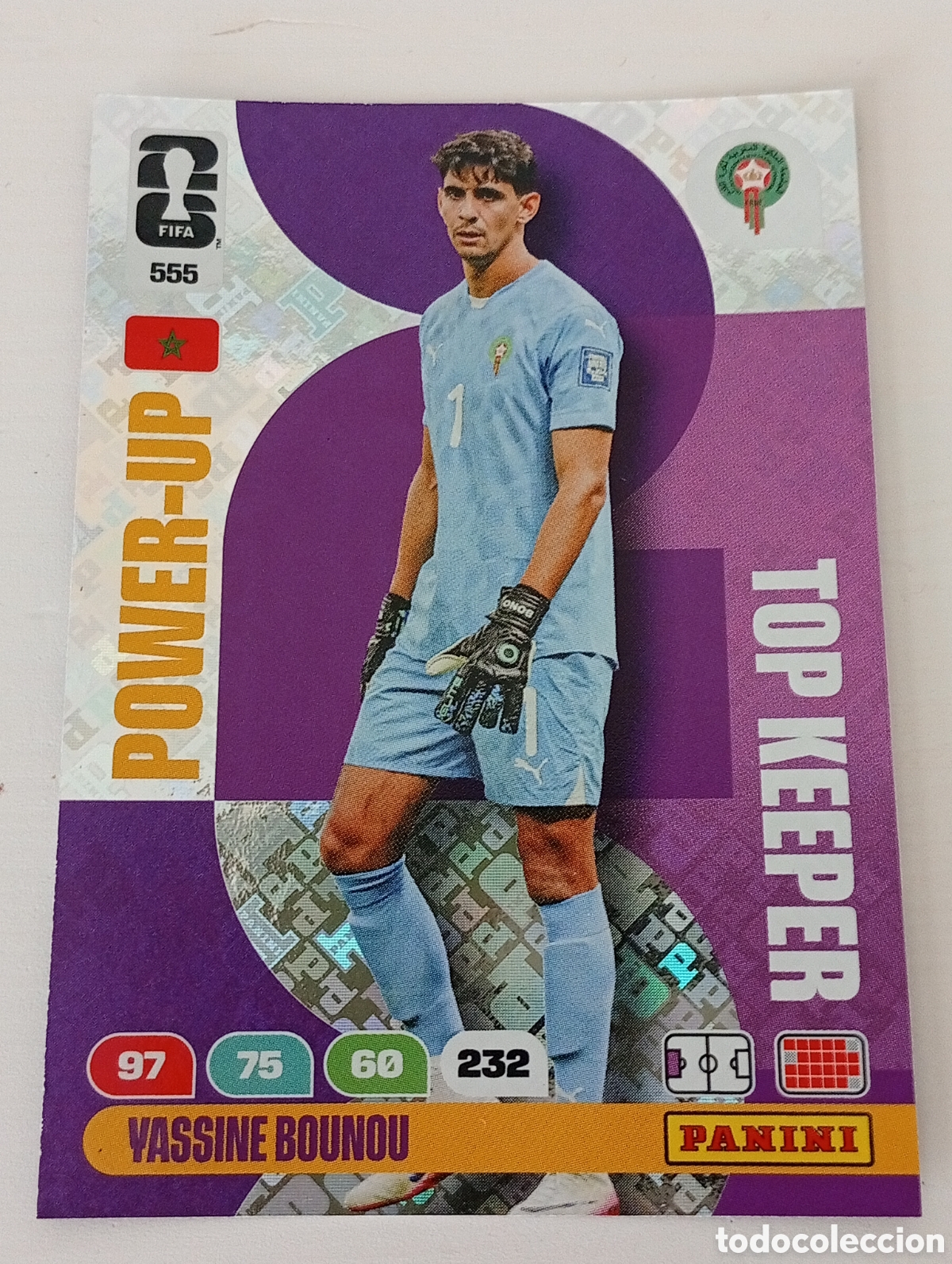 Cromos de f&uacute;tbol: CROMO CARD ADRENALYN MUNDIAL WORLD CUP 2026 TOP KEEPER 555 BOUNOU MARRUECOS