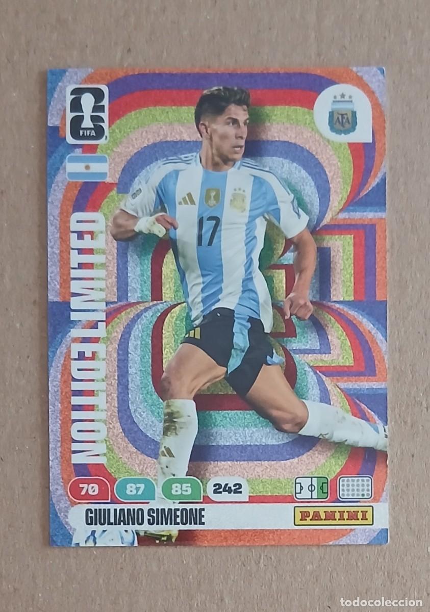 Cromos de f&uacute;tbol: CROMO GIULIANO SIMEONE LIMITED EDITION ADRENALYN XL FIFA WORLD CUP 2026 PANINI. Nuevo de sobre.