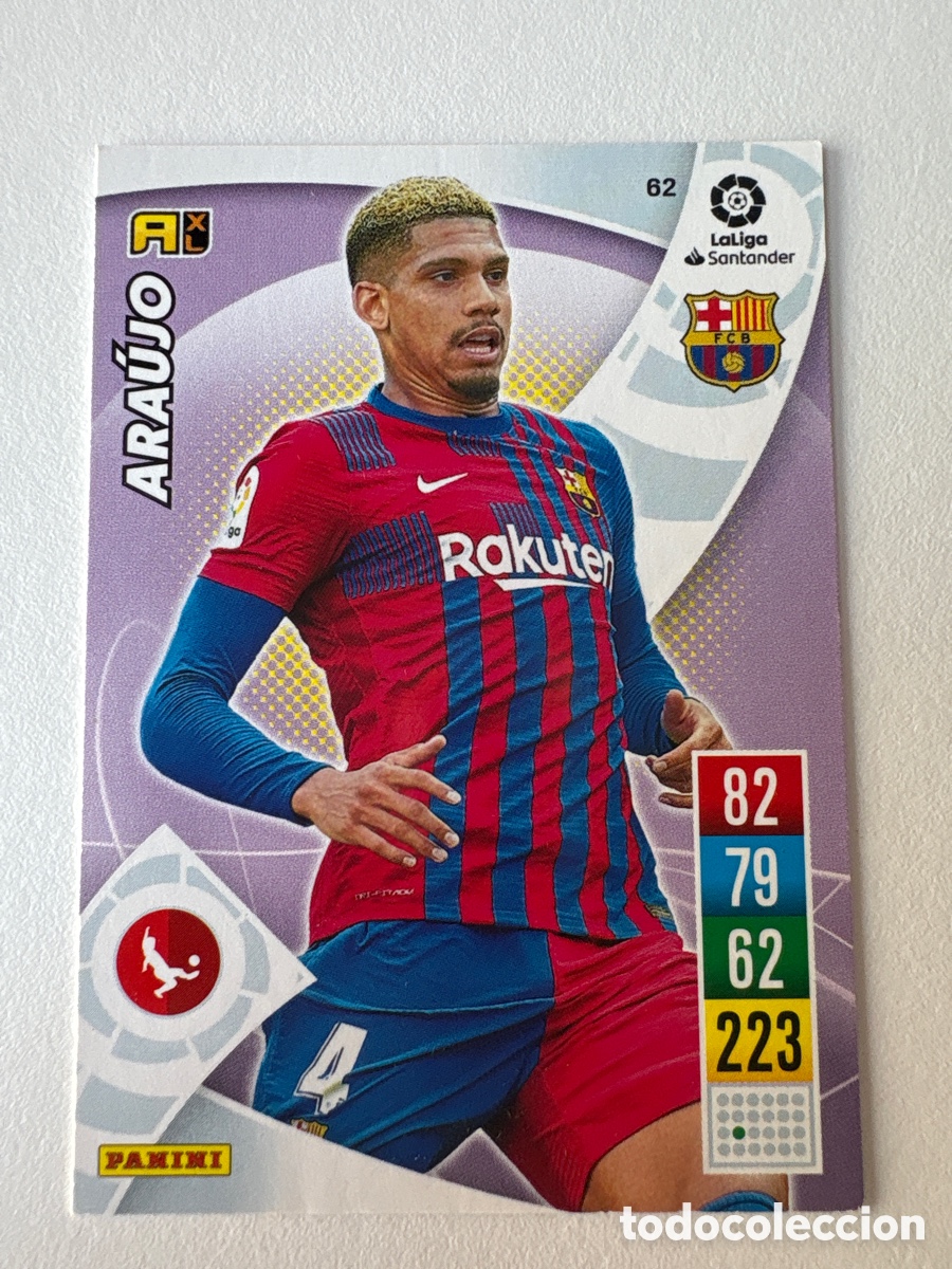 Fu&szlig;ball-Sticker: Carta Araujo 62 Bar&ccedil;a Adrenalyn 2021-22