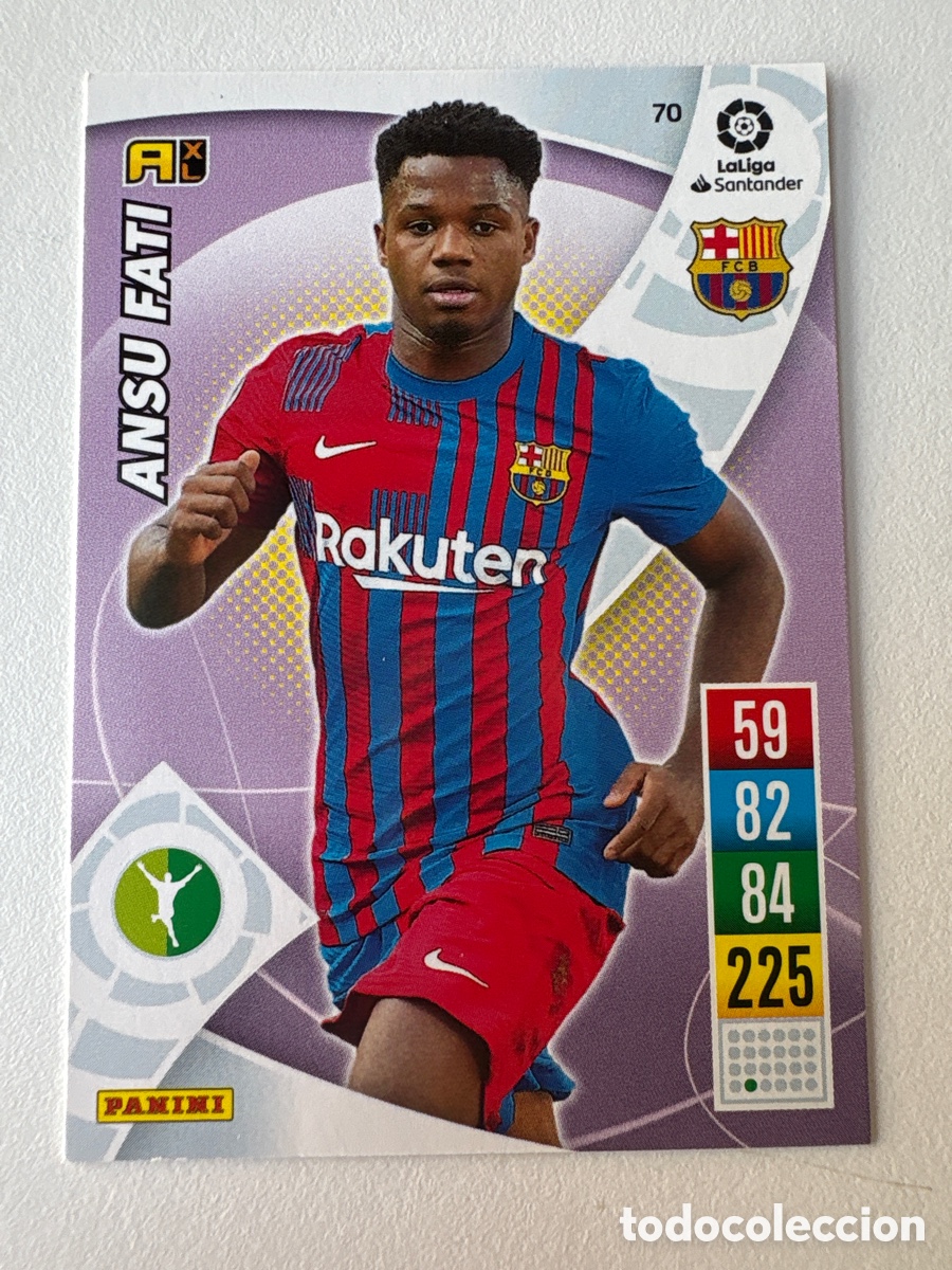Cartes &agrave; collectionner de Football: Carta Ansu Fati 70 Bar&ccedil;a Adrenalyn 2021-22
